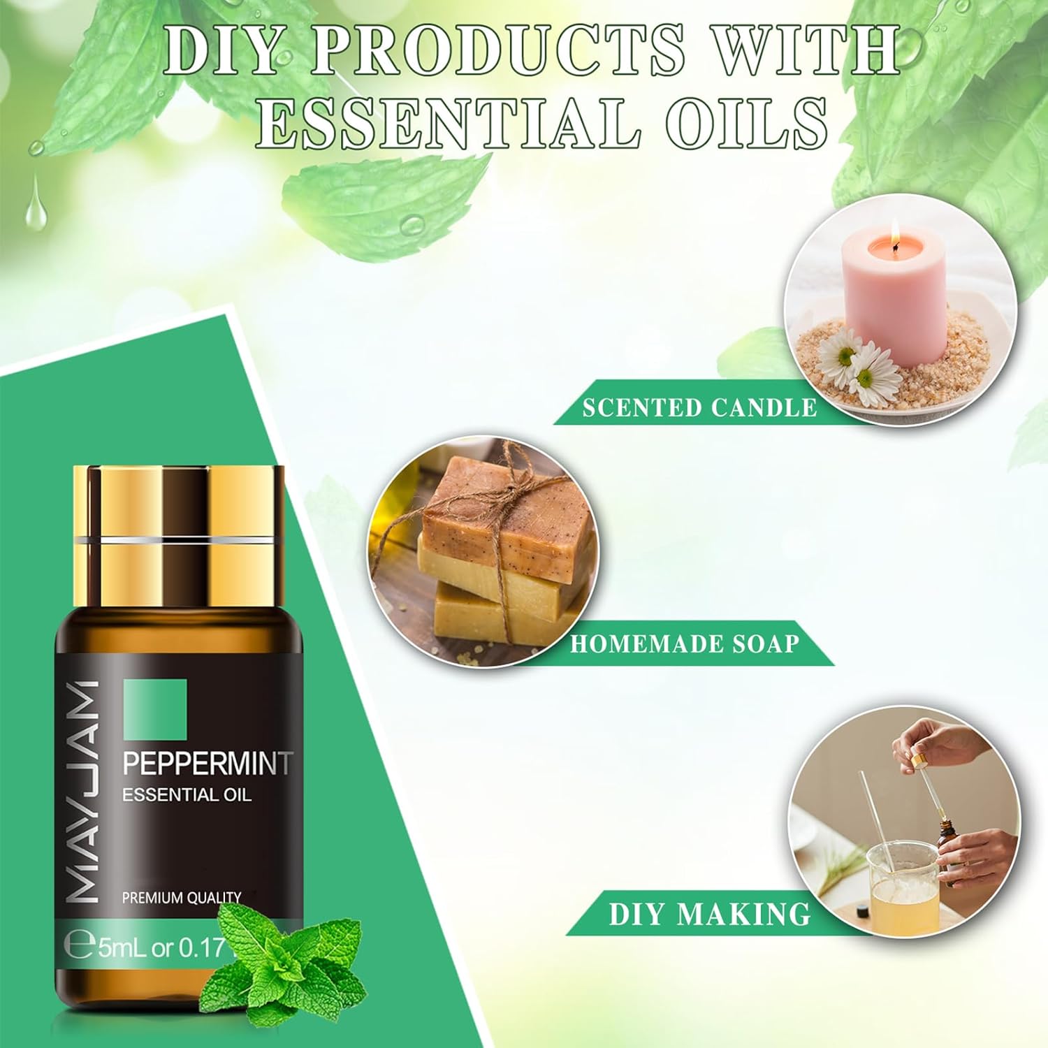 Essential Oil Set, 35PCS Premium Essential Oils Kit, 5ML Essential Oils Fragrance Oil Scent for DIY Candle and Soap Making - Image 5
