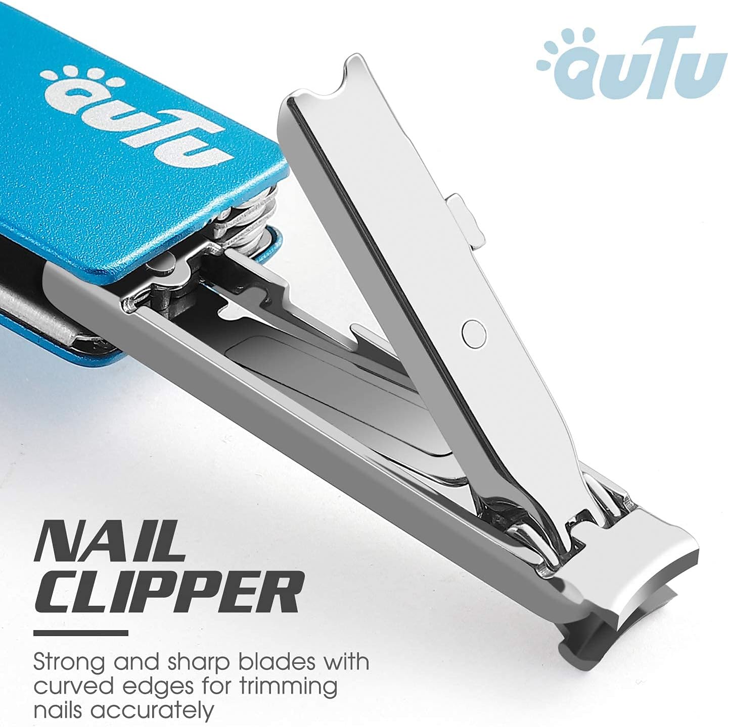 OUTU Keychain Nail Clippers Multitool, 8 in 1 EDC Utility Tool with Nail Clipper, Scissors, Tweezers, Gifts for Him Men Husband Dad Boyfriend (Blue) - Image 7