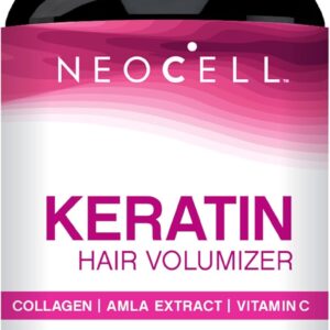 NeoCell Keratin Hair Volumizer With Collagen, Amla Extract and Vitamin C, Hair and Skin Supplement, Capsule, 60 Count, 1 Bottle
