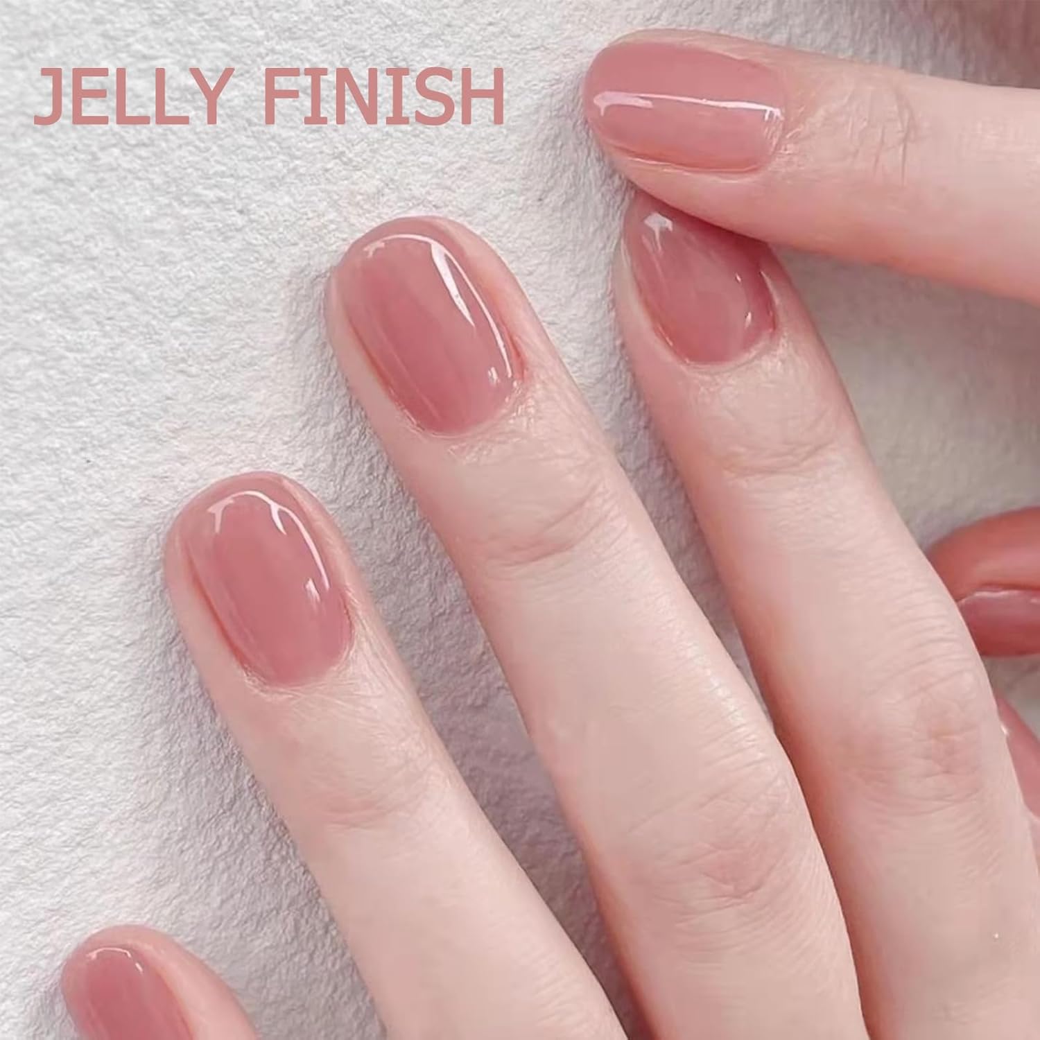 Air Dry Nude Pink Gel Nail Polish for Women and Girls - Pastel, Sheer, Jelly Regular Polish - 14ML - Image 4