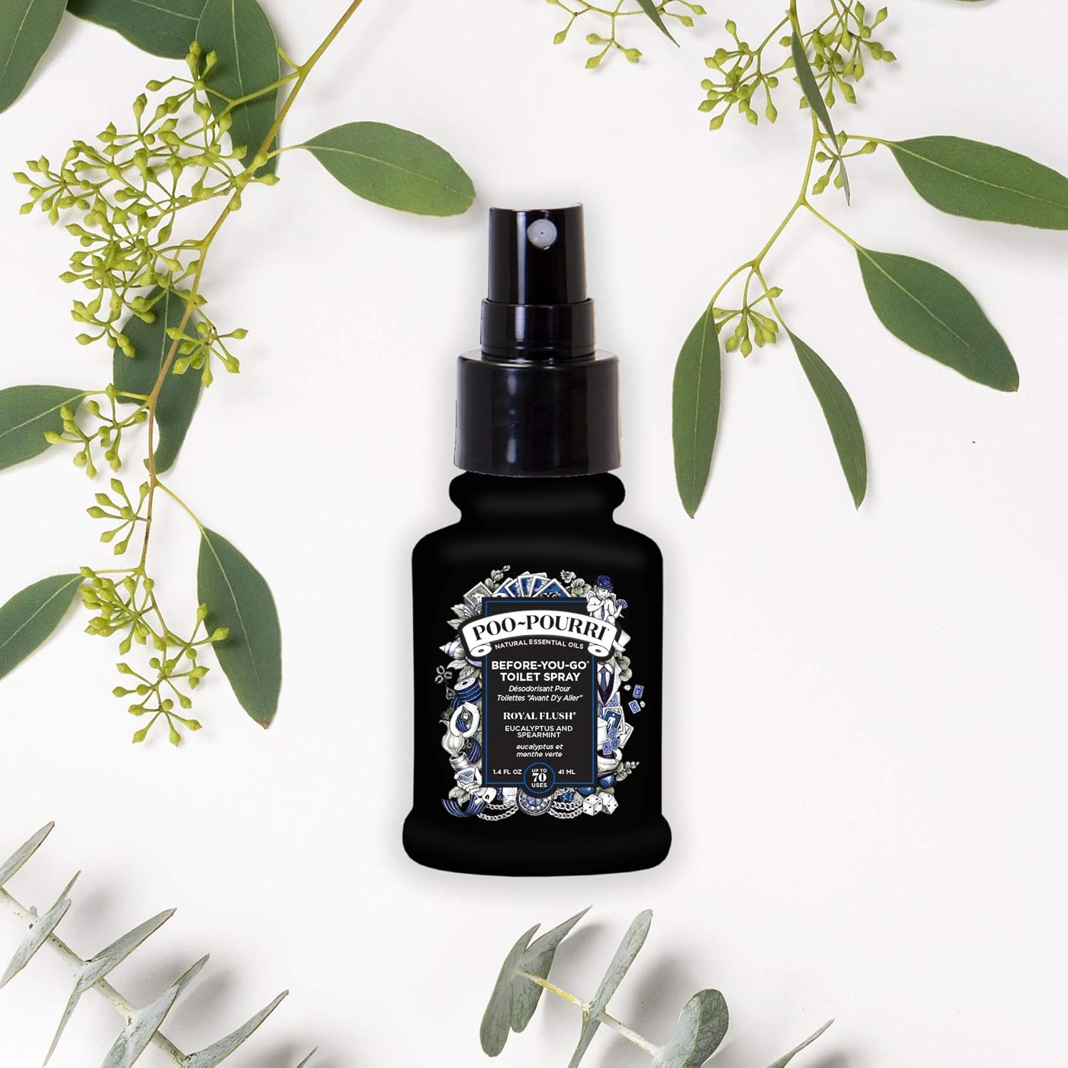 Poo-Pourri Before-You-Go Toilet Spray, Royal Flush, 2 Fl Oz - Eucalyptus and Spearmint - Image 5