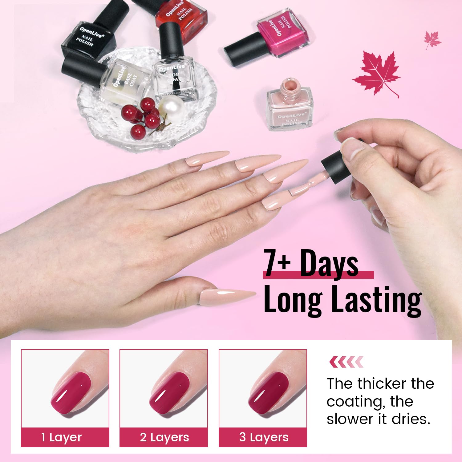 12 PCS Nail Polish Set With 10 Colour Combo, 2 PCS Base And Top Coat,Fast Drying Nail Polish For Home DIY And Beginners. - Image 5