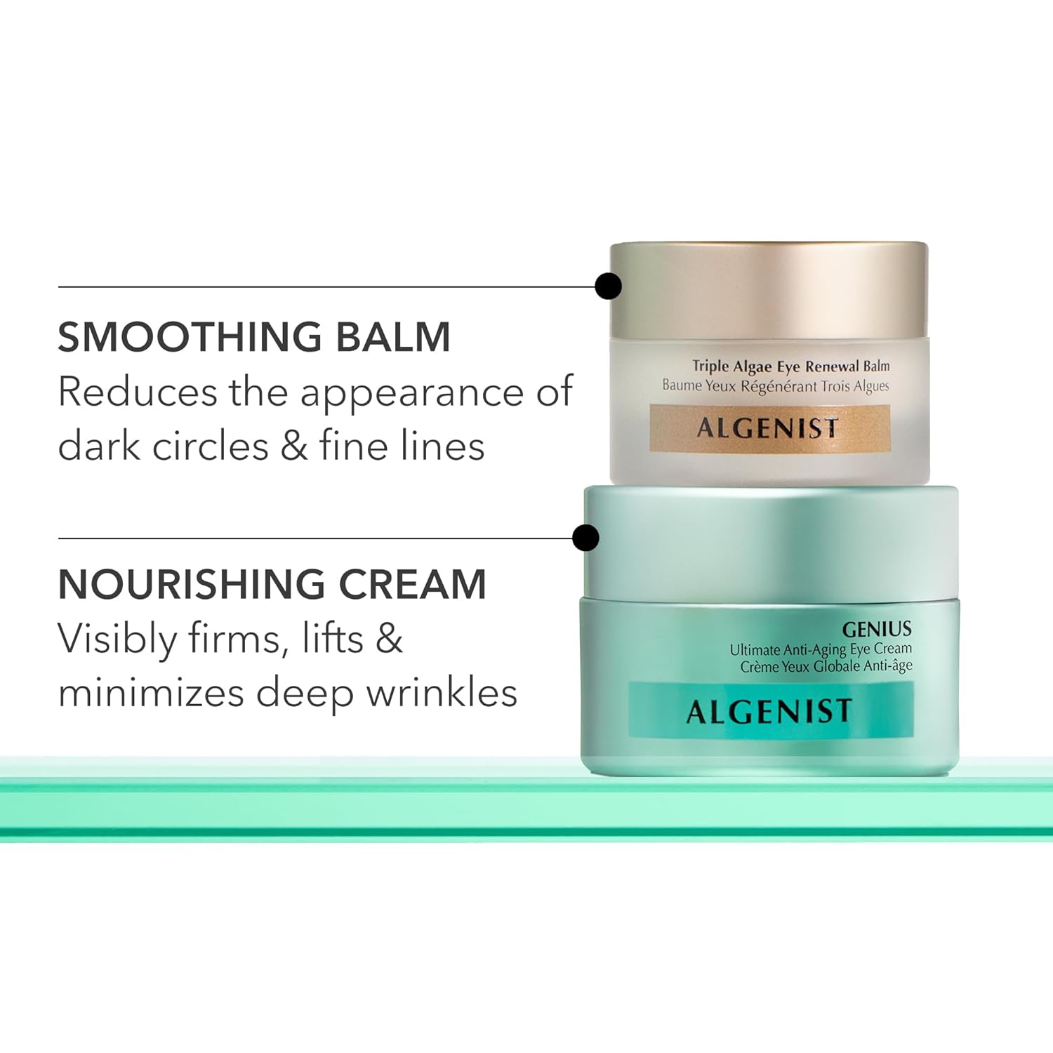Algenist GENIUS Ultimate Anti-Aging Eye Cream - Firming Under Eye Cream with Collagen + Microalgae Oil - Helps to Visibly Plump, Smooth and Restore Radiance To Delicate Eye Area (15ml) - Image 3