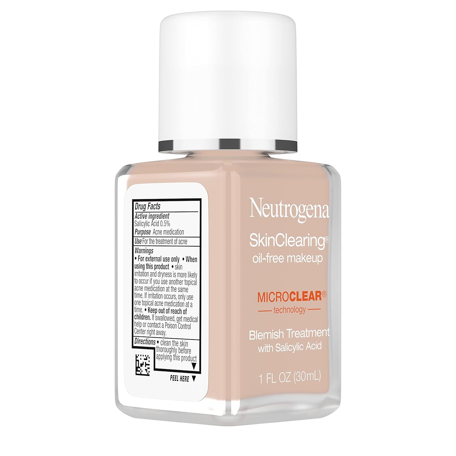 Neutrogena SkinClearing Oil-Free Acne and Blemish Fighting Liquid Foundation with.5% Salicylic Acid Acne Medicine, Shine Controlling Makeup for Acne Prone Skin, 20 Natural Ivory, 1 fl. oz - Image 13