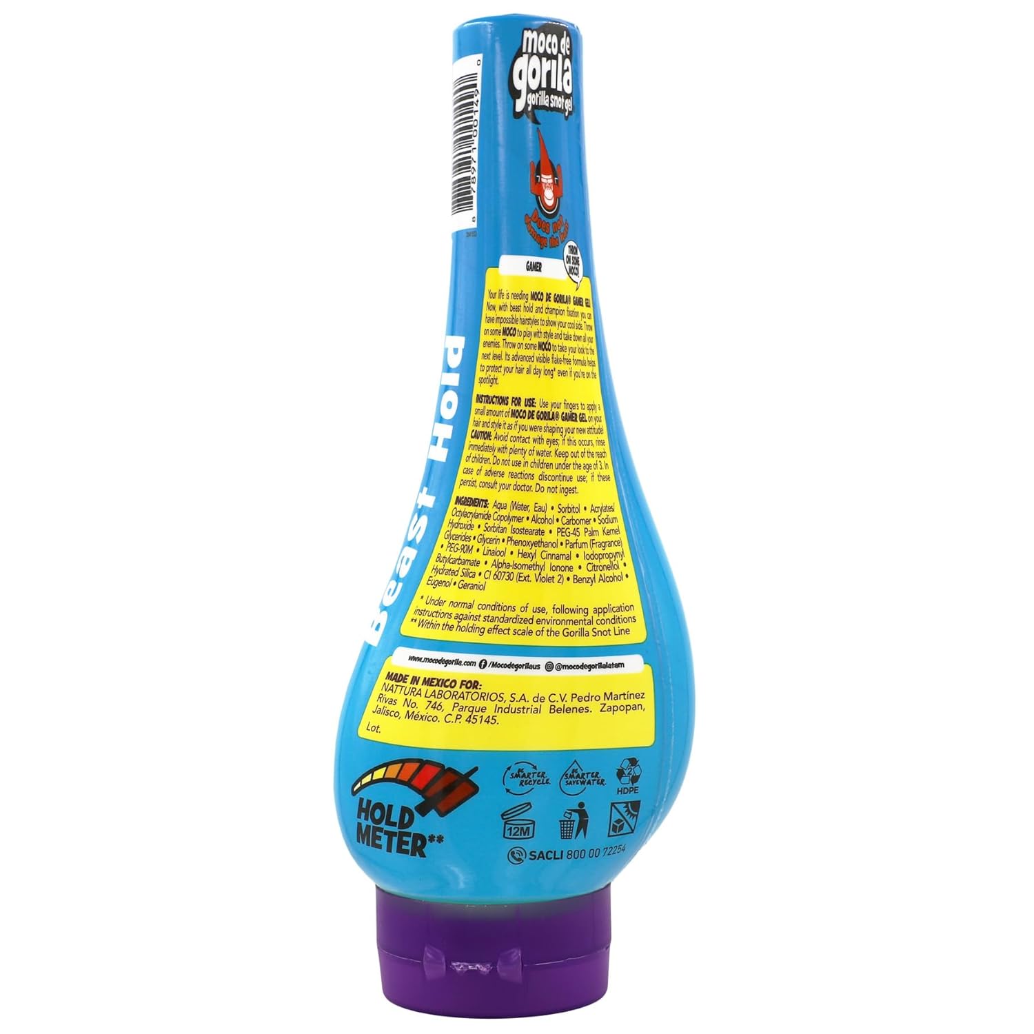 Moco de Gorila Gamer, Hair Styling Gel, Long-Lasting Hold, Reactivatable with Water, 3-Pack of 11.92 Oz Each, 3 Squeezable Bottles. - Image 4