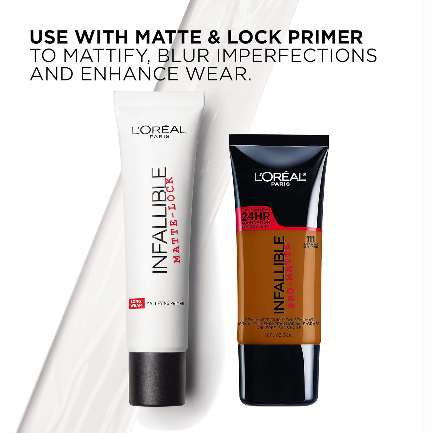 L'Oreal Paris Cosmetics Makeup Infallible Pro-Matte Liquid Longwear Foundation, Ivory Buff, 1 fl oz. - Image 9