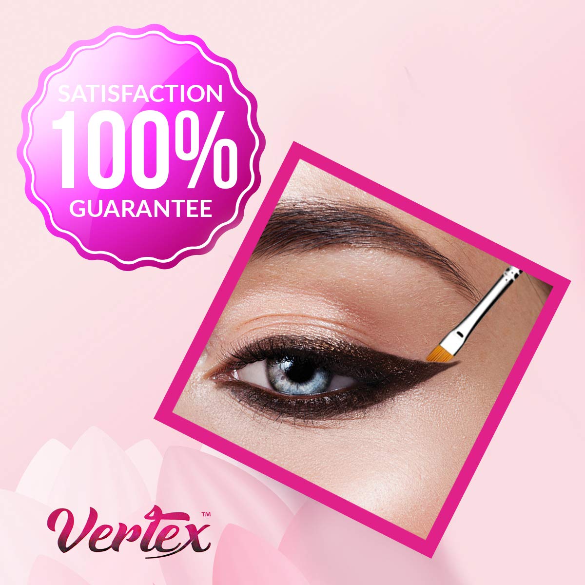 Eyeliner Brush Fine Angled Set - For Liquid Gel Liner Applicator Bent Stencils Thin Pencil Pen Real Small Sharpener Angle Wing Tips Firm Makeup Brushes Black Stamp Winged Kit Flat Waterproof Cat Eye - Image 7