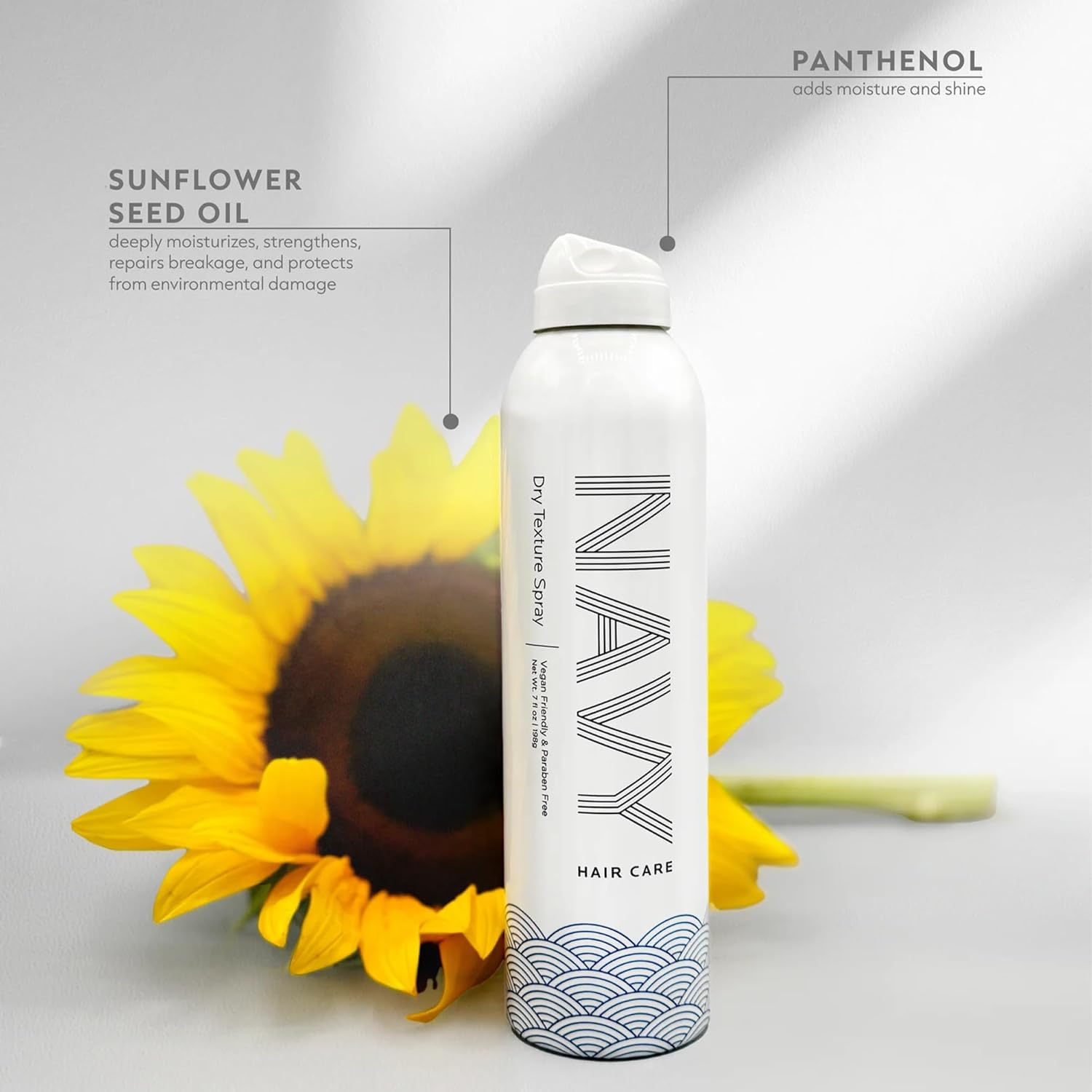 NAVY HAIR CARE Dry Texture Spray | Adds Instant Thickness + Volume | Sunflower Oil for Hair Breakage | 7 oz - Image 2