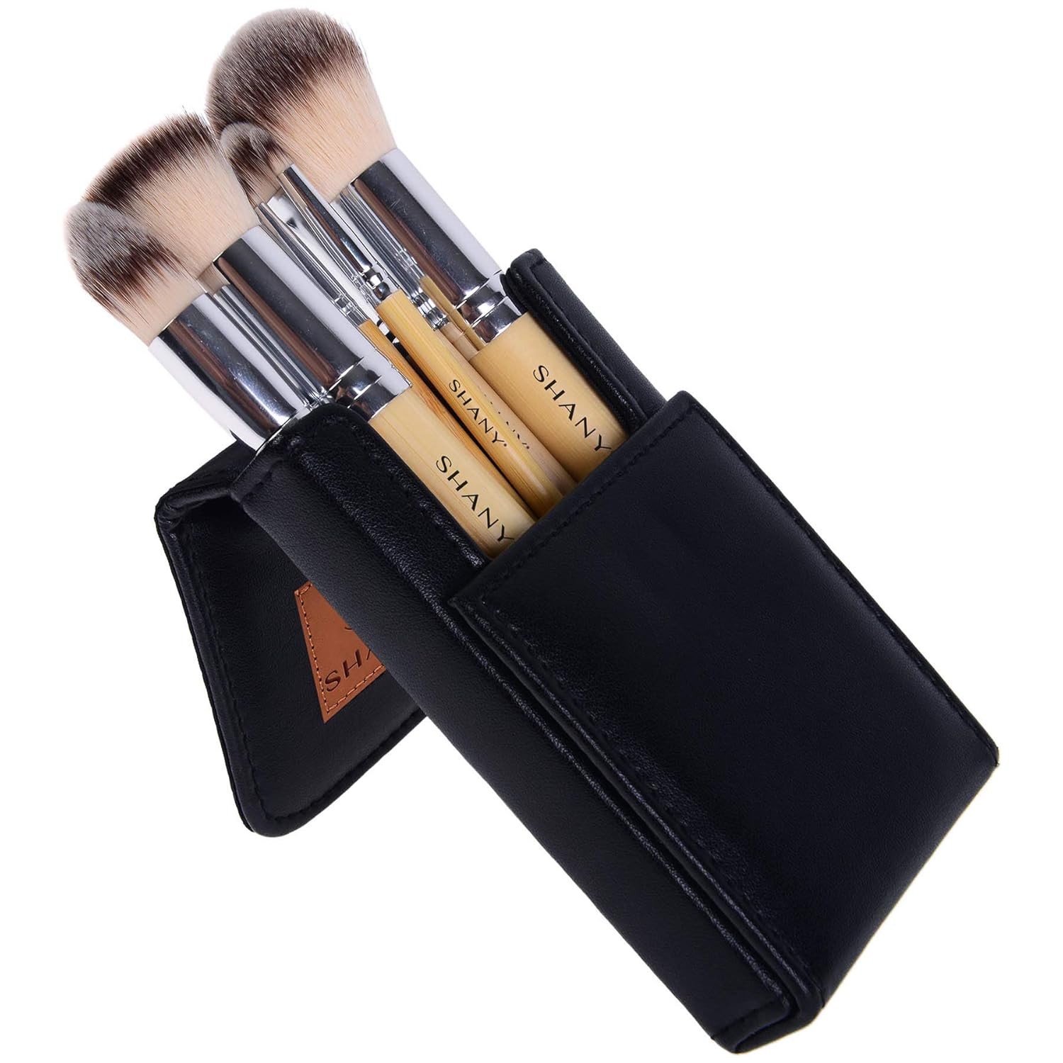 SHANY Makeup Brushes - I love Bamboo - 7pc Petite Pro Bamboo Make up brush set with cosmetics brush Carrying Case - Image 4