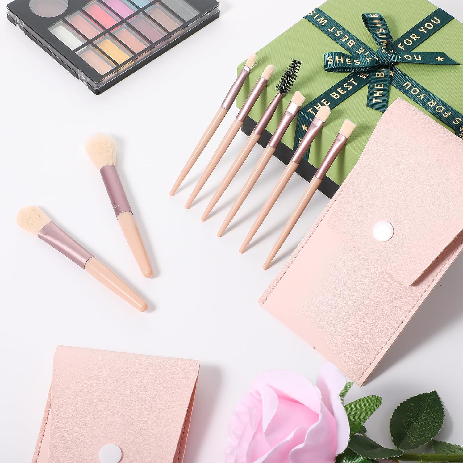 24 Sets Travel Size Makeup Brushes Set Mini Face Make up Brushes Brushes Bag for Makeup Party Favors Wedding Bridal Shower Bridesmaid Gift Favors Bachelorette Party Gift - Image 7