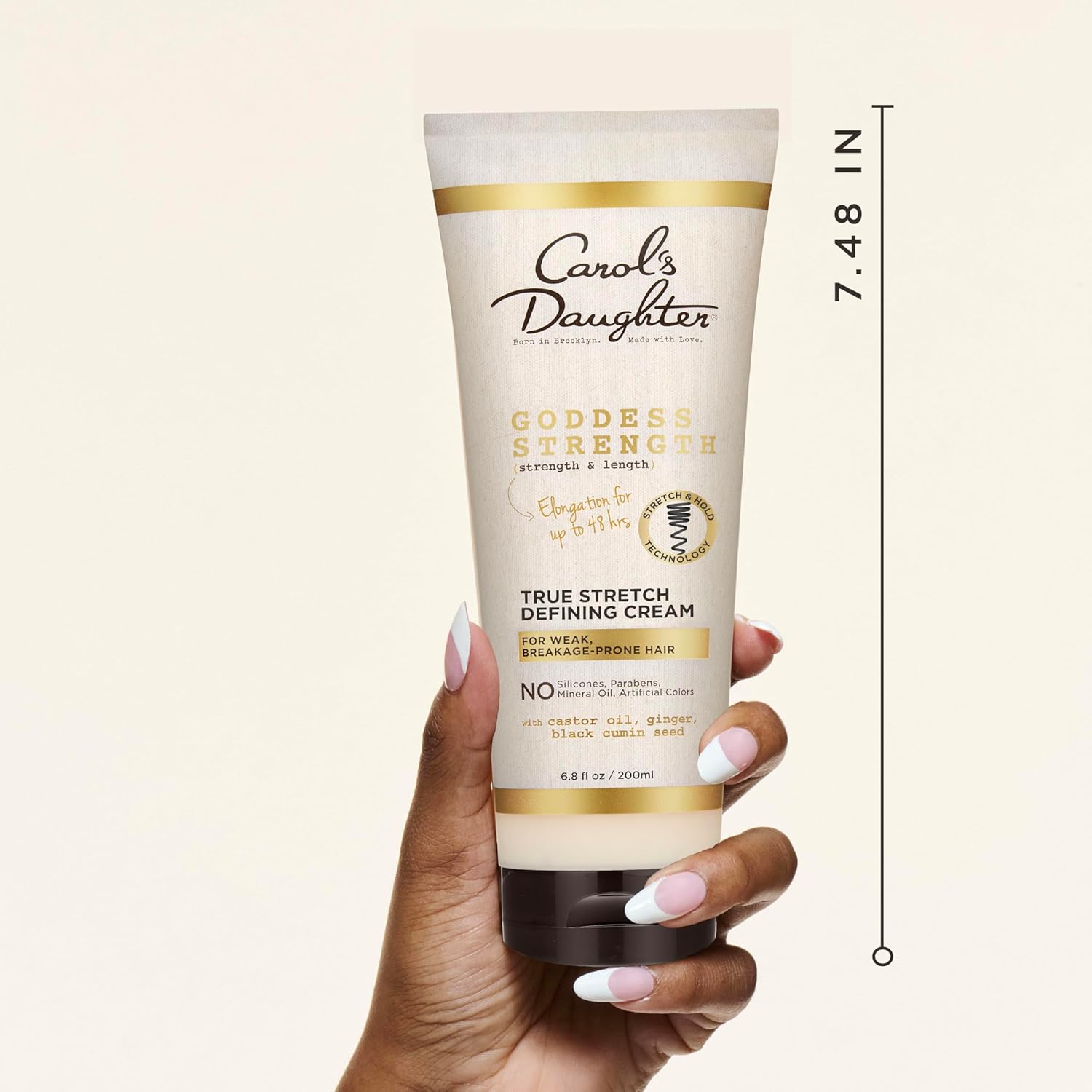 Carol's Daughter Goddess Strength True Stretch Defining Cream 6.8 Oz for Waves and Curls - Image 2