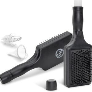 GoPong Hair Brush Flask 2 Pack (16 oz Total) - Party Brush Hidden Alcohol Travel Flasks for Women and Men – Secret Liquor Containers for Concerts, Cruises, and Sports Events - Black