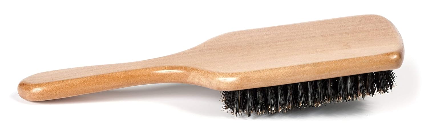 GranNaturals Boar Bristle Smoothing Hair Brush for Women and Men - Medium/Soft Bristles - Natural Wooden Large Flat Square Paddle Hairbrush for Fine, Thin, Straight, Long, or Short Hair - Image 6