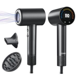 CONFU Hair Dryer, 110000 RPM Fast Drying Blow Dryer with Magnetic Diffuser and Concentrator, Professional Lightweight Ionic Hair Dryer for Women and Men