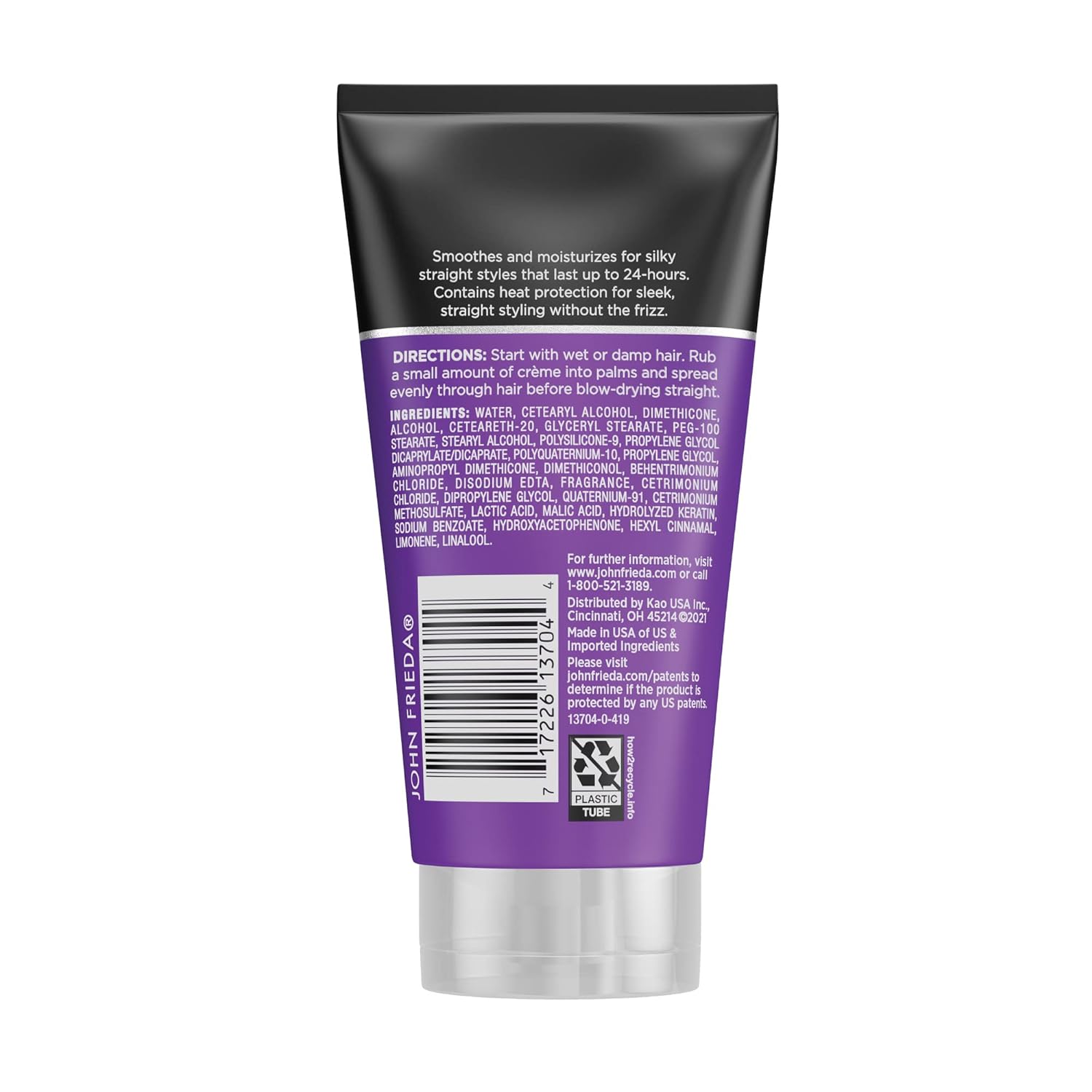 John Frieda Frizz Ease Straight Fixation Styling Crème, Straightens Frizzy Hair with Milk Protein & Almond Oil, Sleek & Frizz-Free, with ThermaGuard Heat Protection Against Damage, 5 Oz - Image 4