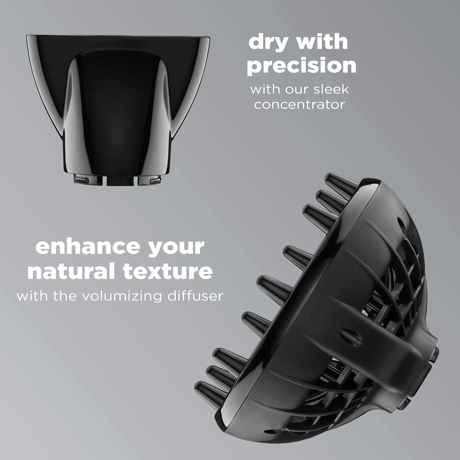 INFINITIPRO BY CONAIR Hair Dryer with Innovative Diffuser | Enhances Curls and Waves while Reducing Frizz | Dark Blue | Packaging May Vary - Image 6