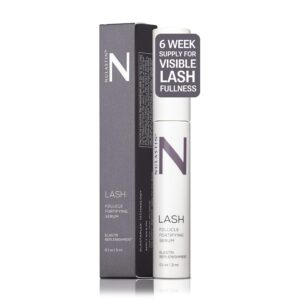 NULASTIN Eyelash Serum for Thicker Looking Lashes - Follicle Fortifying LASH Serum - Clinically Tested Eyelash Enhancing with Keratin - From the Experts in Brows and Lashes (0.1 Fl Oz)