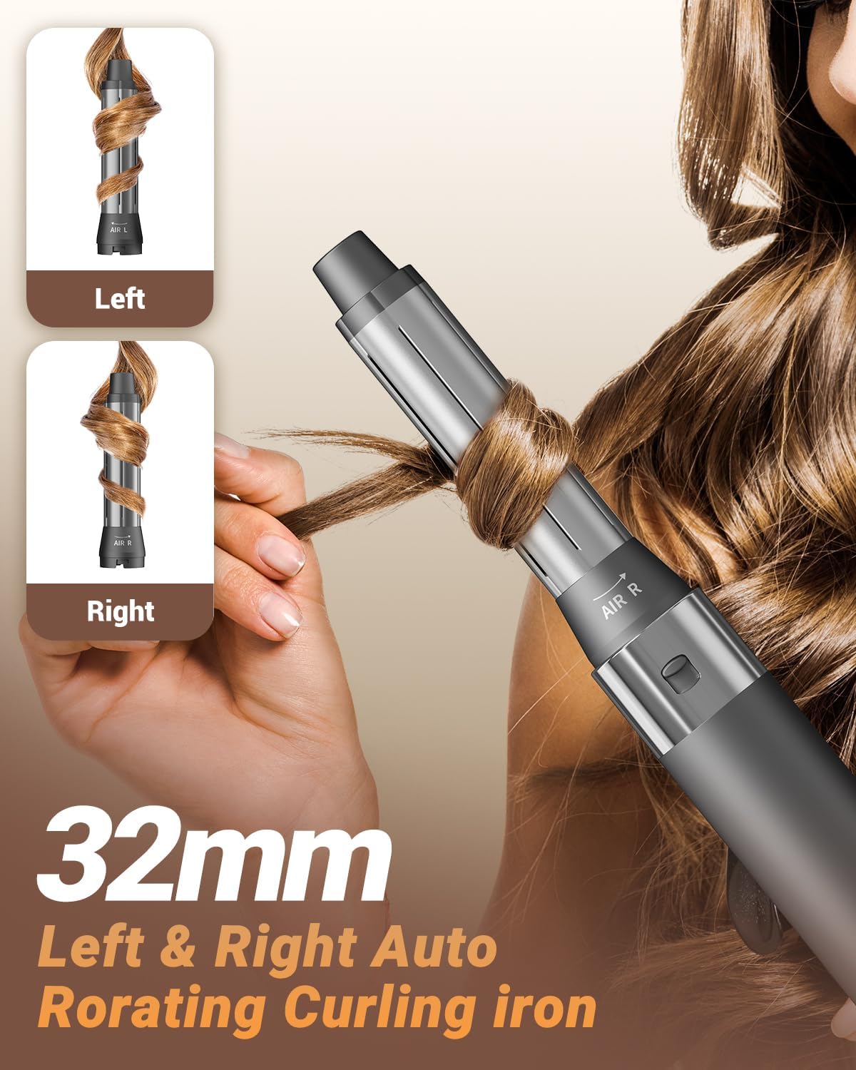 Hair Dryer Brush 6 in 1 Professional Hot Air Styler, 110,000 RPM High-Speed Negative Ionic Hair Dryer, Auto Wrap Curler Frizz-Free Blow Dryer Brush for Curling Volumizing Straightening Styling - Image 5
