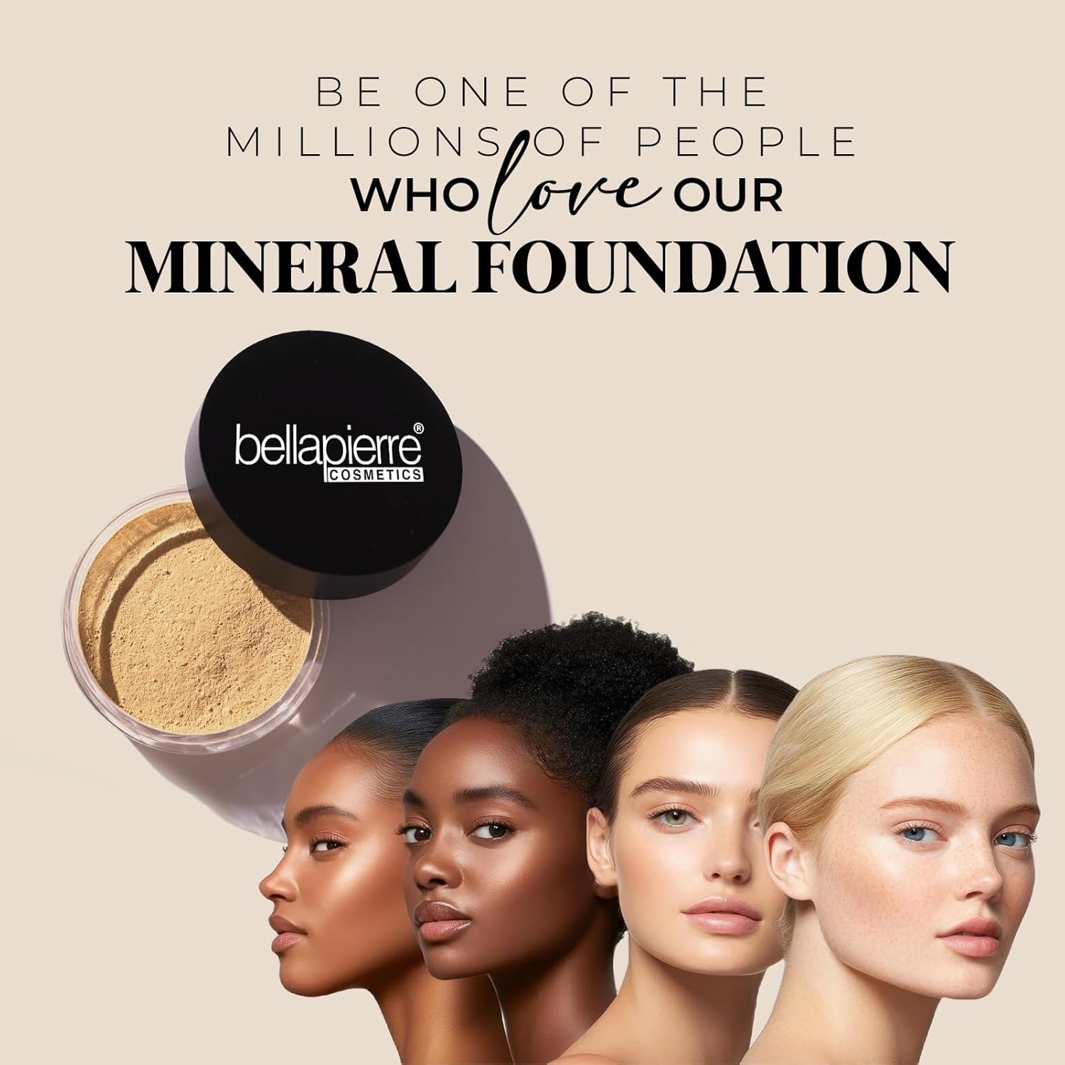bellapierre Mineral Foundation SPF 15 - Loose Powder Foundation | Vegan & Cruelty Free Natural Makeup | Full Coverage Matte Finish | Hypoallergenic | Oil & Talc Free - 0.32 Oz - Latte - Image 2