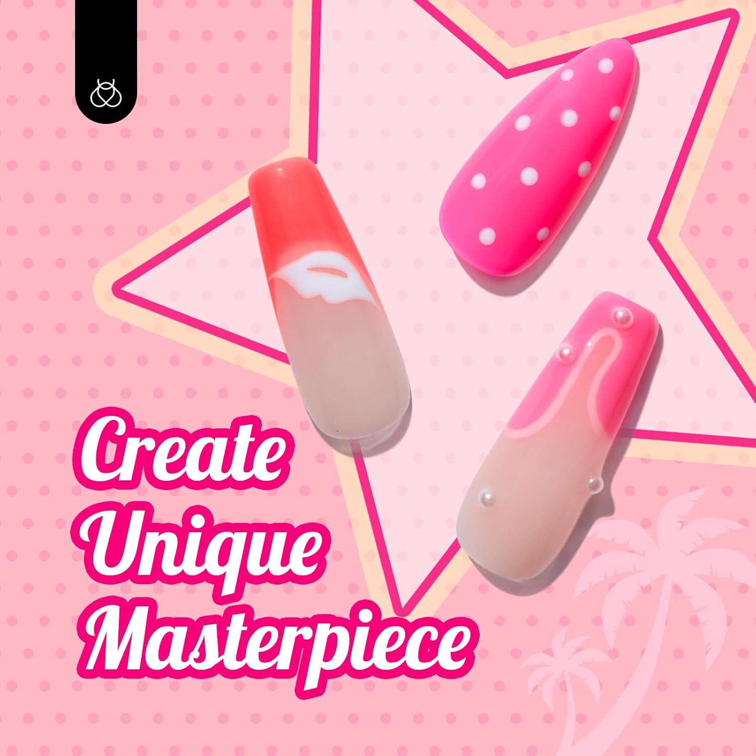 Beetles Gel Nail Polish Set - 6 Colors Hot Pink Rose Red Summer Nail Gel Polish Kit Gel Nail Polish Collection Pink Glitter Gifts for Women Soak Off Uv Nail Lamp Manicure Kit - Image 4