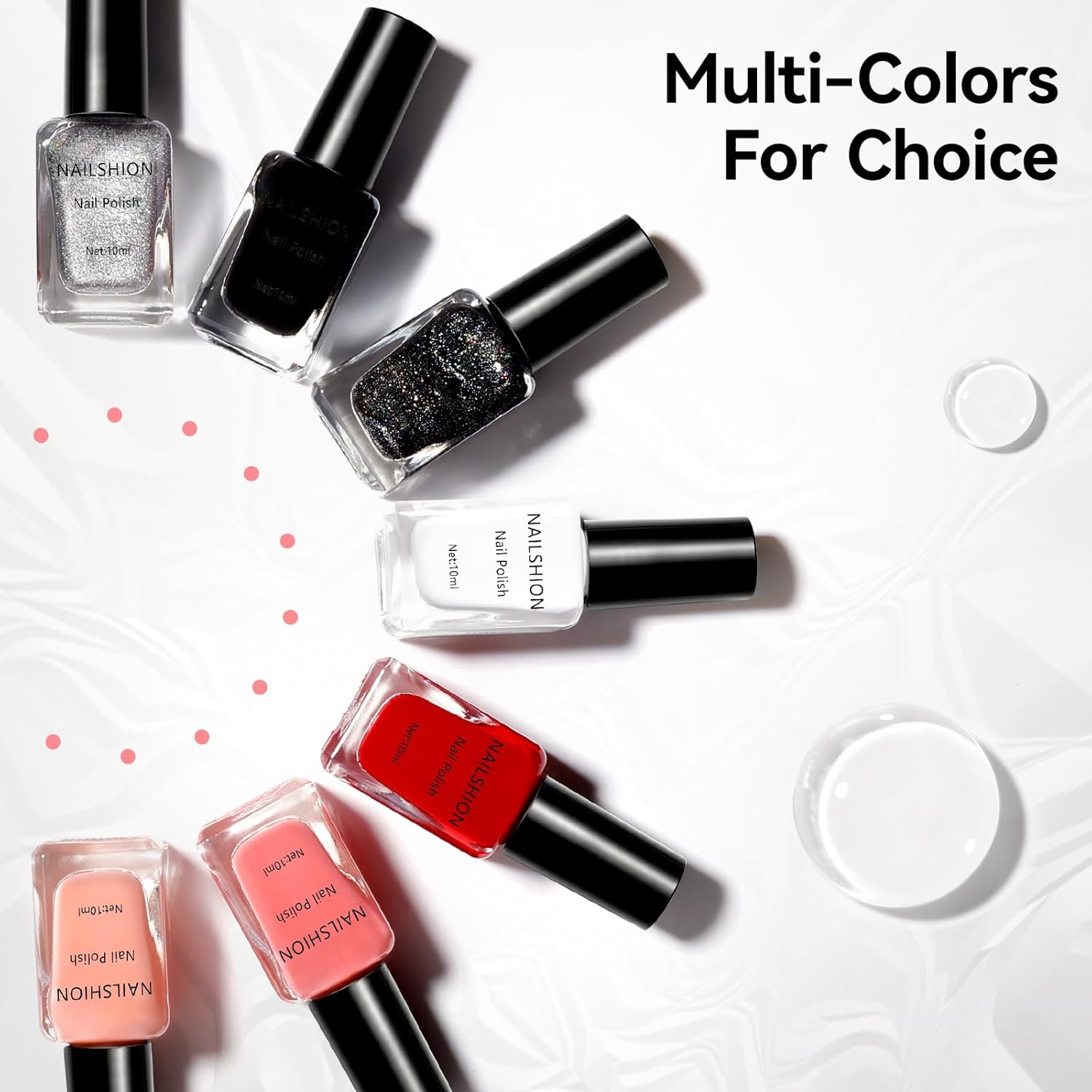 Classic French White Nail Polish 9-Free Vegan with Castor Oil 15ml, Fast Drying - Image 8