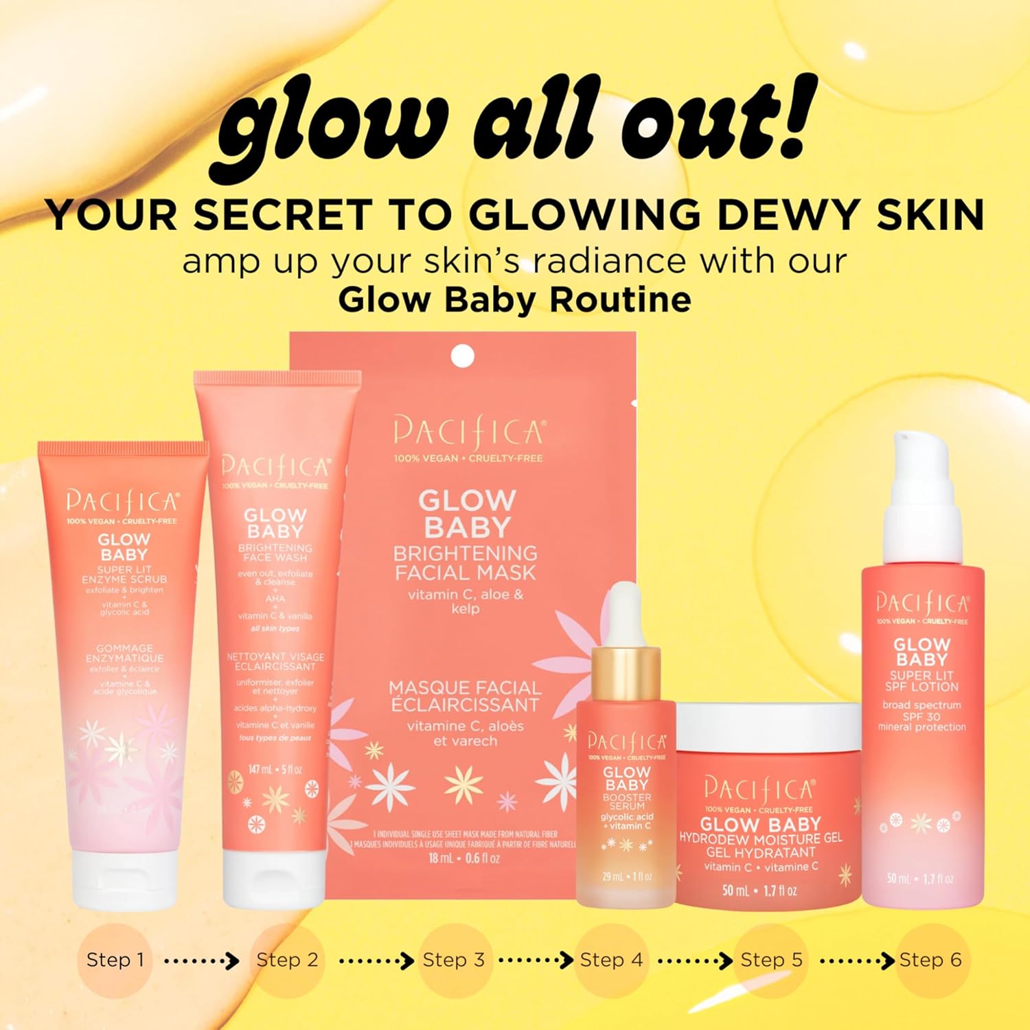 Pacifica Glow Baby Hydrodew Gel Moisturizer β Vitamin C & Niacinamide Dewy Face Gel for Glowing Skin, Lightweight Oil-Free Daily Moisturizer for Brightening & Hydration, Vegan & Clean Beauty Formula - Image 11