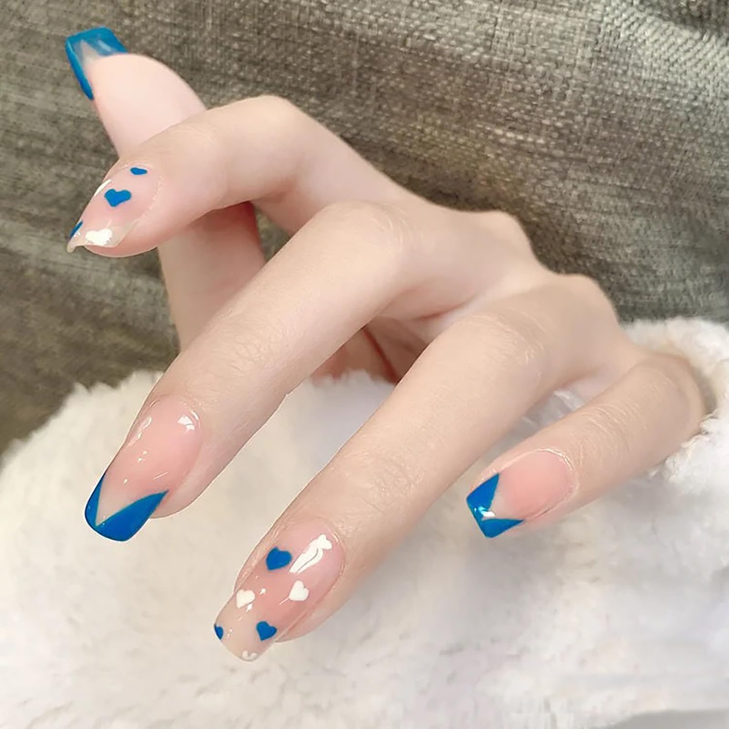 7 Sheets Blue 3D Nail Art Stickers Geometry Butterflies Letters for Manicure - Image 3