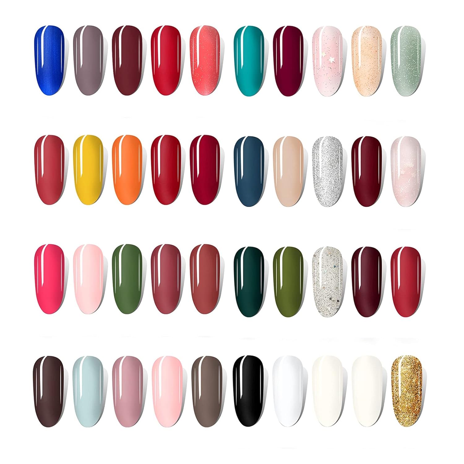 40 Colors Nail Polish Non-Toxic Easy Peel Off & Quick Dry Water Based Nail Polish Glossy DIY Nail Art Manicure at Home Salon 8ml - Image 5