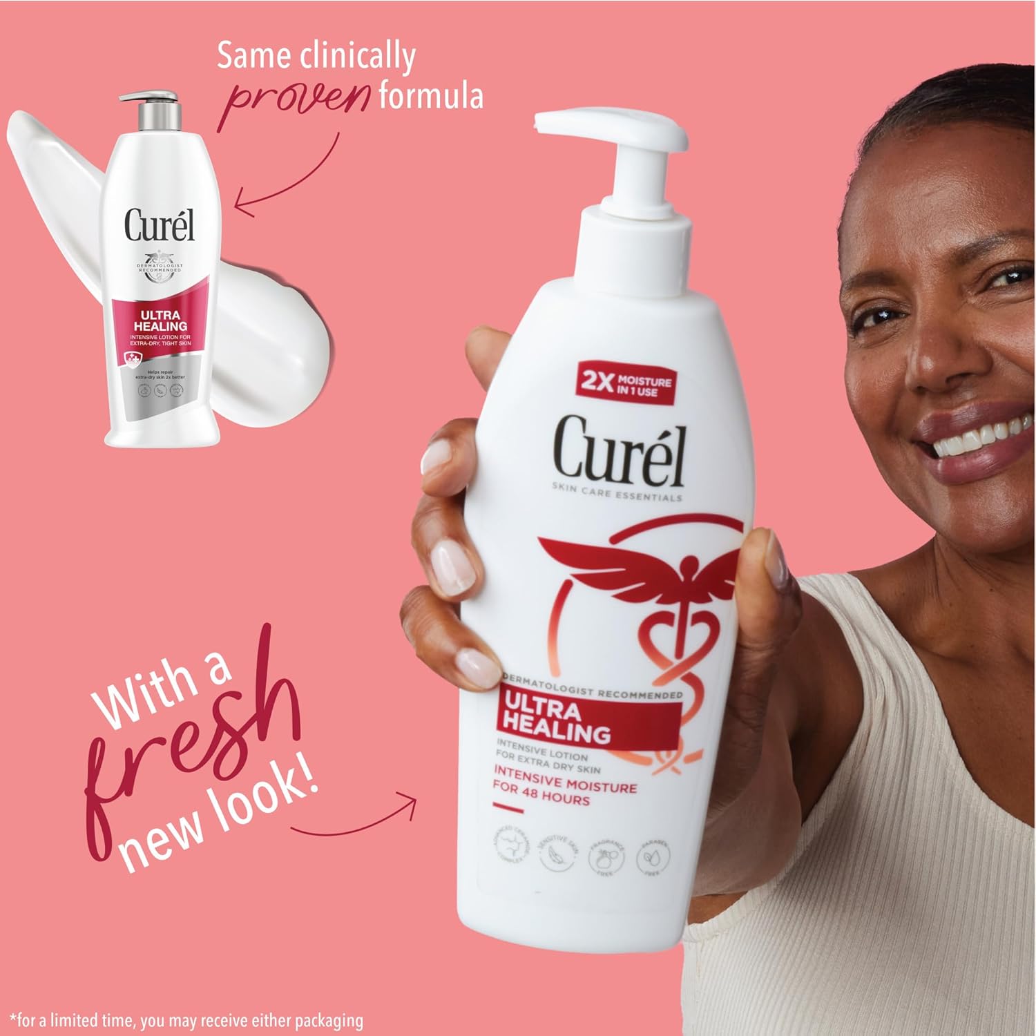Curel Ultra Healing Intensive Fragrance-Free Lotion For Extra-Dry Skin, Dermatologist Recommended, Ideal for Sensitive Skin, Cruelty Free, Paraben Free, 20 Oz - Image 2