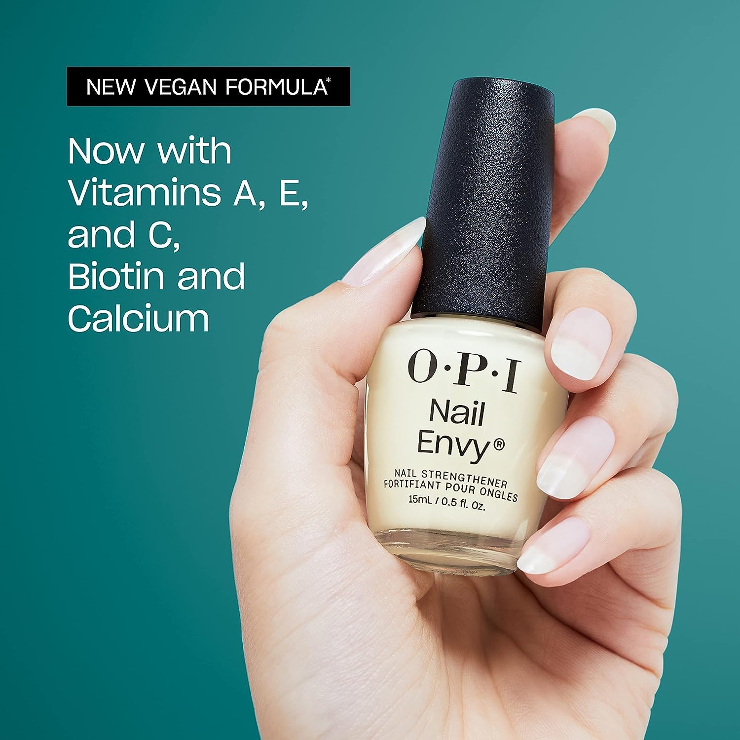 Bundle of OPI xPress/On Press On Nails, With Nail Glue, Short Pink Nails,Strawberry Margarita + OPI Nail Envy, Nail Strengthening Treatment, Stronger Nails in 1 Week, Vegan Formula, 0.5 fl oz - Image 5