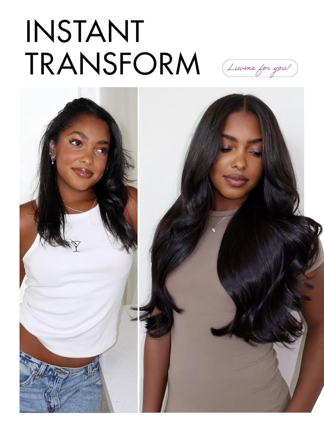 LUVME HAIR All-Day Comfort Real Glueless 7x6 HD Lace Wig 200% Density Hair PartingMax Lace Wigs Loose Body Wave Lace Front Wigs Human Hair Pre Cut Plucked Lace Frontal 22 Inches Natural Black Color - Image 6