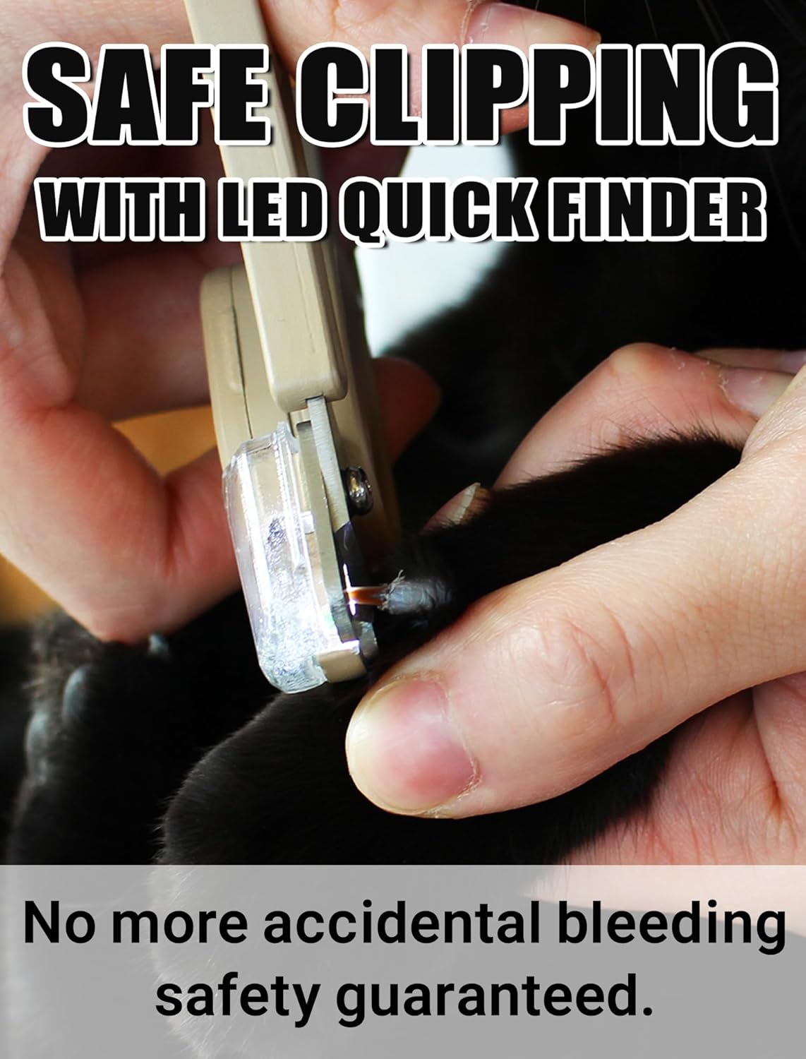 Cat Nail Clipper with LED Guide Light and Nail Trapper - Image 4