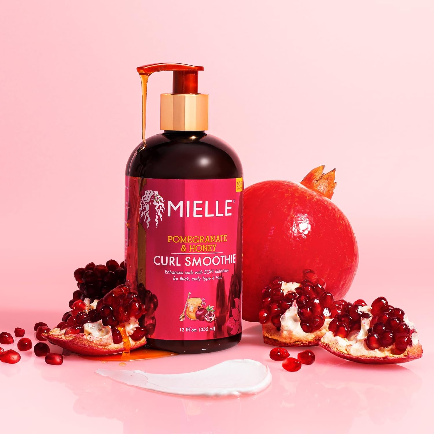 Mielle Organics Curl Smoothie with Pomegranate, Moisturizing Curl Cream for Thick Type 4 Curly Hair, 12 Ounces - Image 3