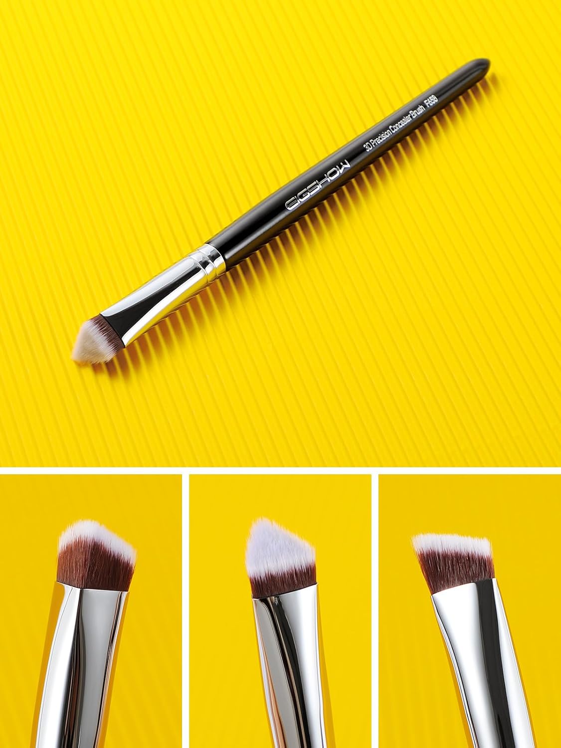 EIGSHOW Concealer Brush Under Eye, Small Triangle Brushes for Precise Coverage Dark Circles Blemishes Acne, Blending Cream and Liquid (F658) - Image 5