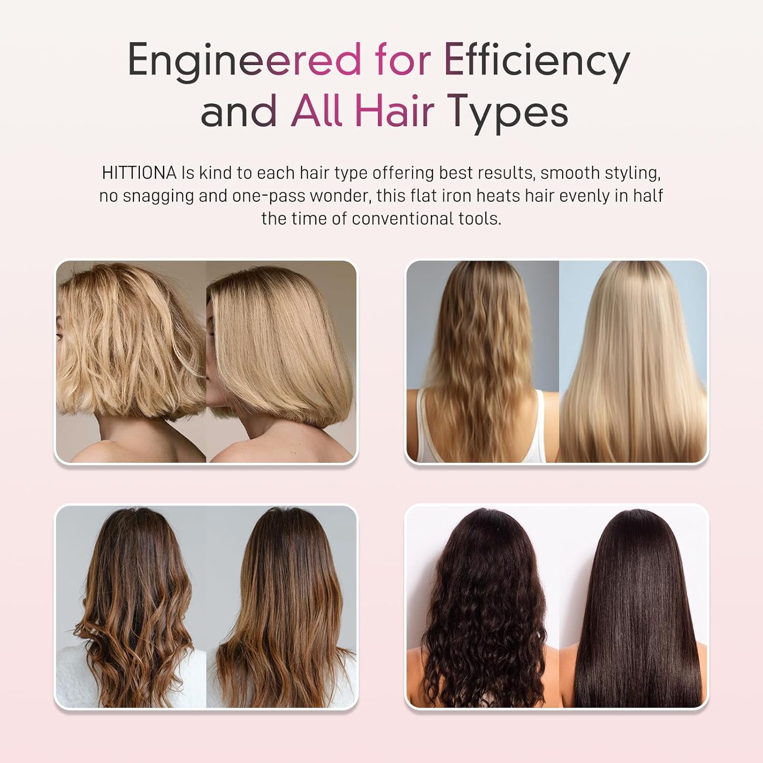 Flat Iron Hair Straightener – 1.75” Ceramic Infrared Ionic Flat Iron with 5s Fast Heat-Up, Anti-Frizz Styling for All Hair Types - Image 6