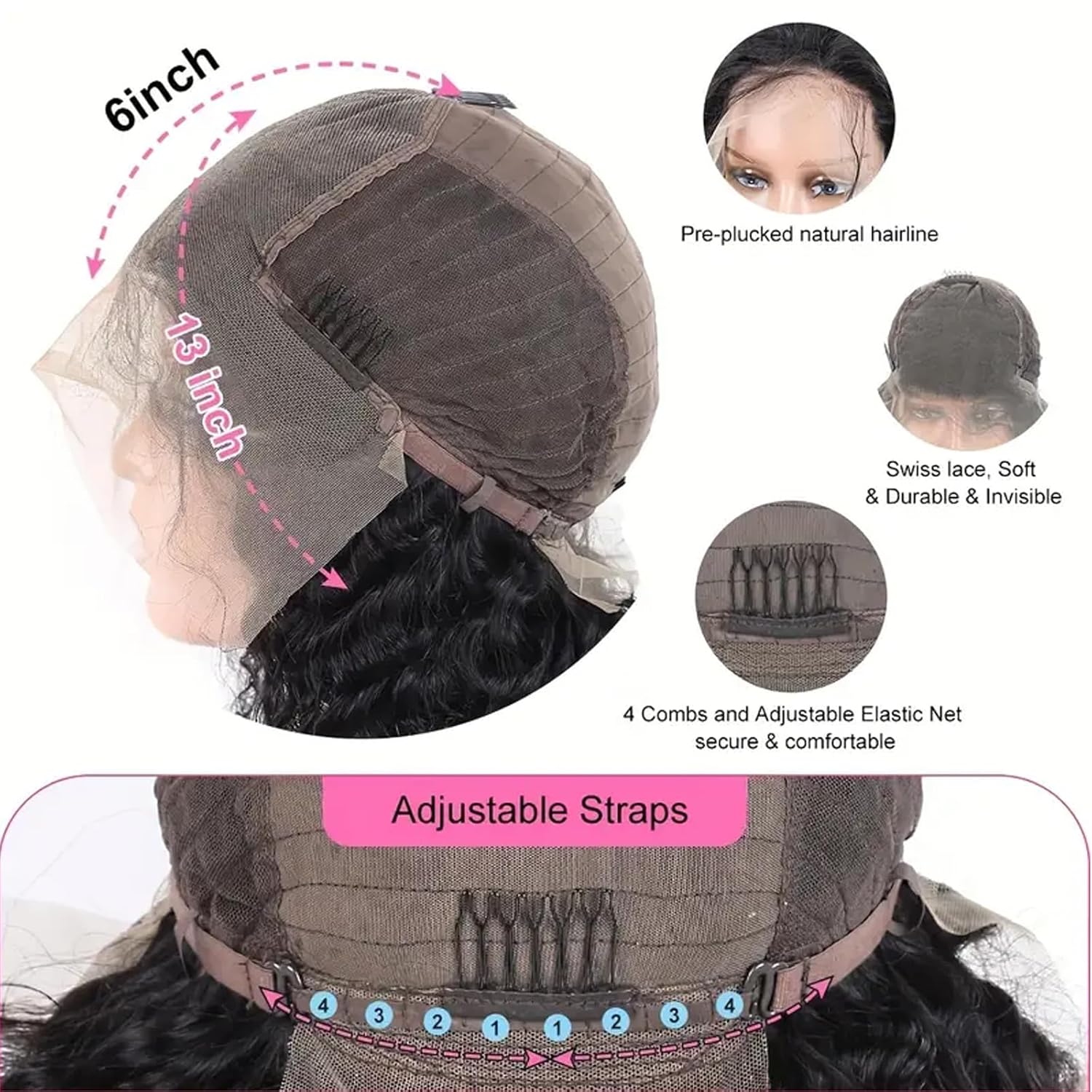 250 Density HD Lace Front Wigs Human Hair Pre Plucked 13x6 Lace Front Wigs Human Hair Wigs for Women Body Wave Wig 13x6 HD Lace Front Wigs Human Hair 22inch Body Wave Lace Front Wigs Human Hair - Image 5