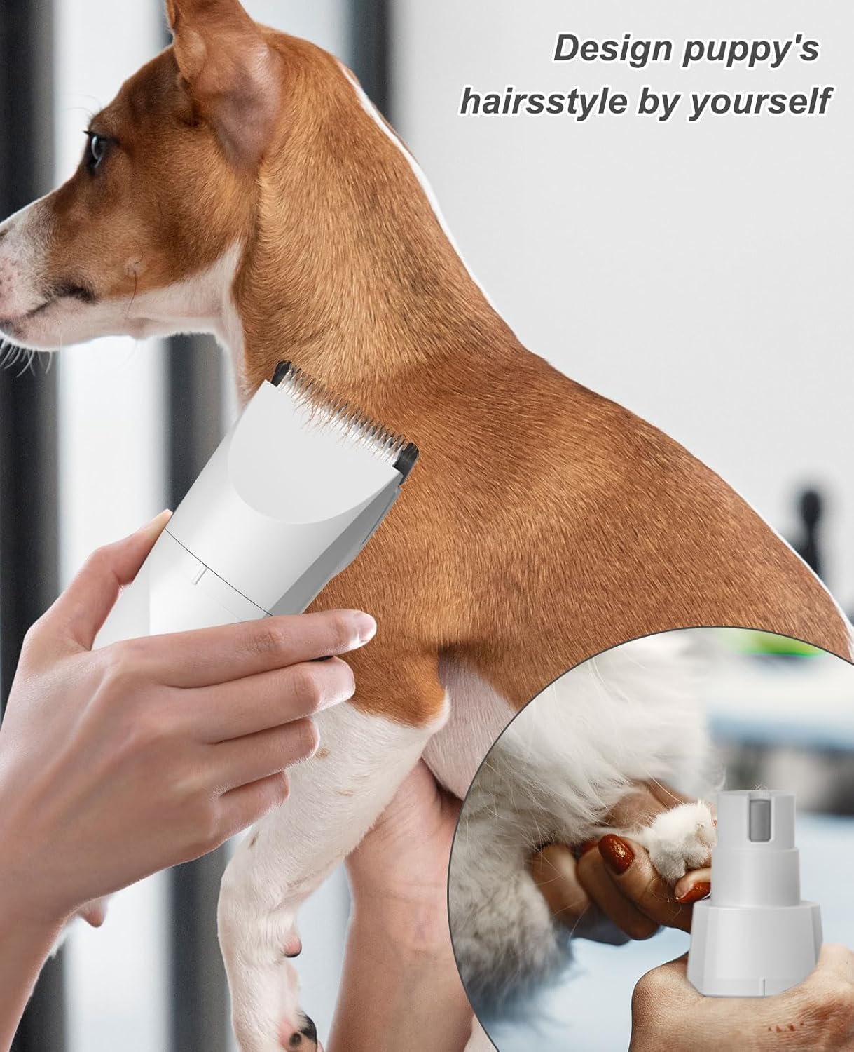 JOTUT Small Dog Paw Trimmer for Grooming Electric Cordless Low Noise for Trimming Pet's Hair 4 in 1 Quiet Cordless Dog Clippers Nail Grinder Shaver for Small Pets - Image 7