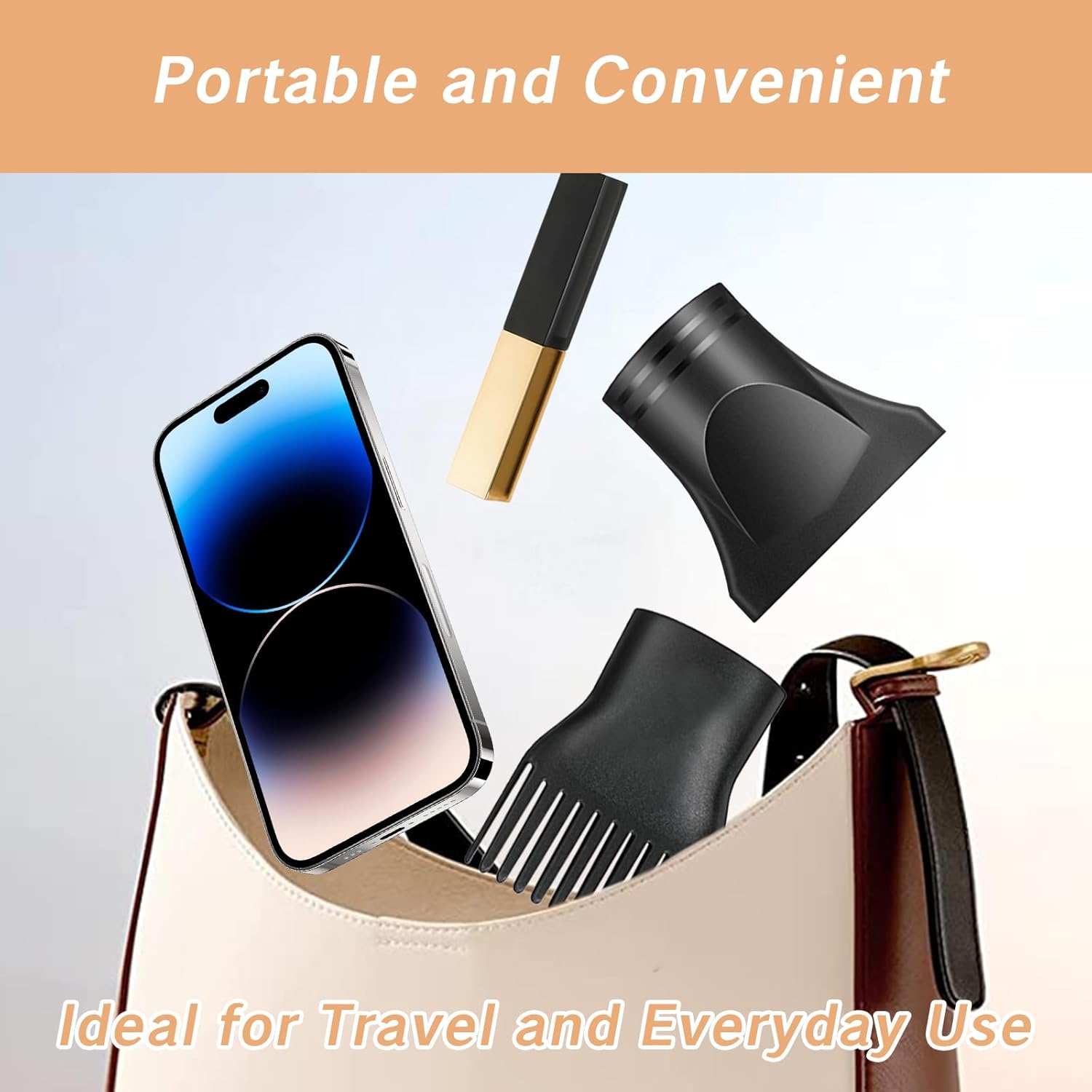 2 Pack Black Plastic Hair Dryer Comb Attachment Set for Home & Salon - Image 7