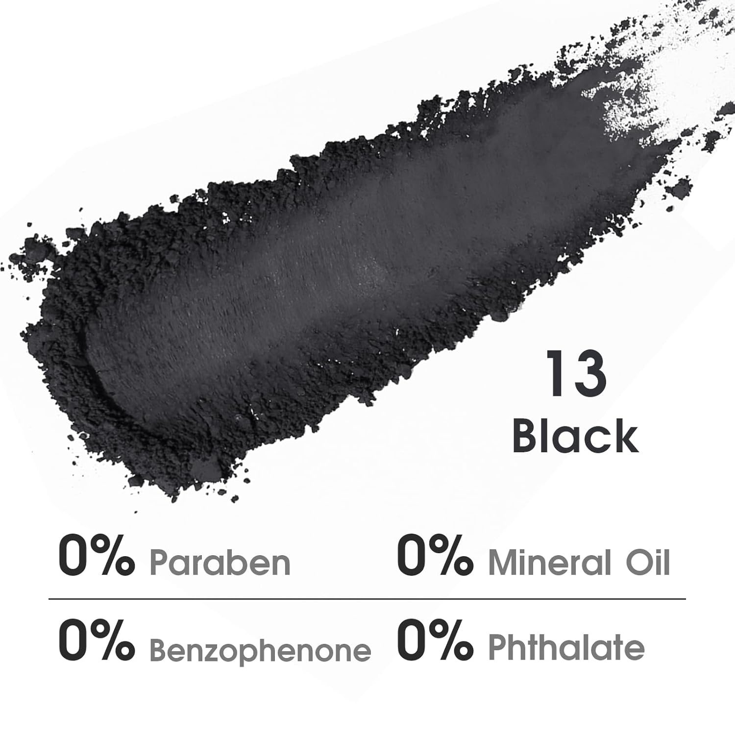 UCANBE Dark Black Single Eyeshadow Palette, Matte Eye Shadow for Smoky Emo Goth Makeup, Professional Highly Pigmented Long-Lasting Waterproof Make Up Pallet - Image 2