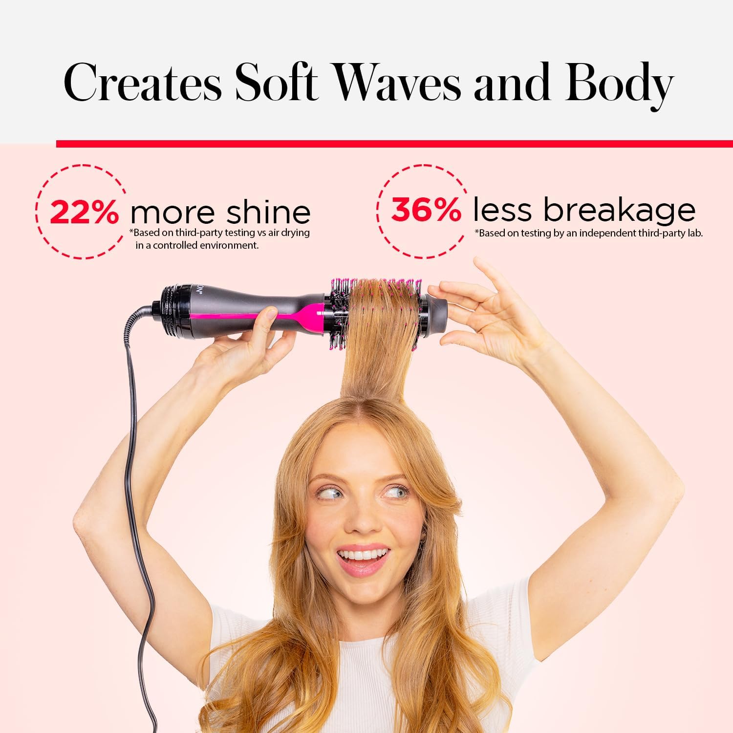 REVLON One-Step Volumizer Hair Dryer and Styler, for Less Frizz, More Shine, and Reduced Heat Damage for Salon Style Round Brush for Blowout, Black (Amazon Exclusive) - Image 5