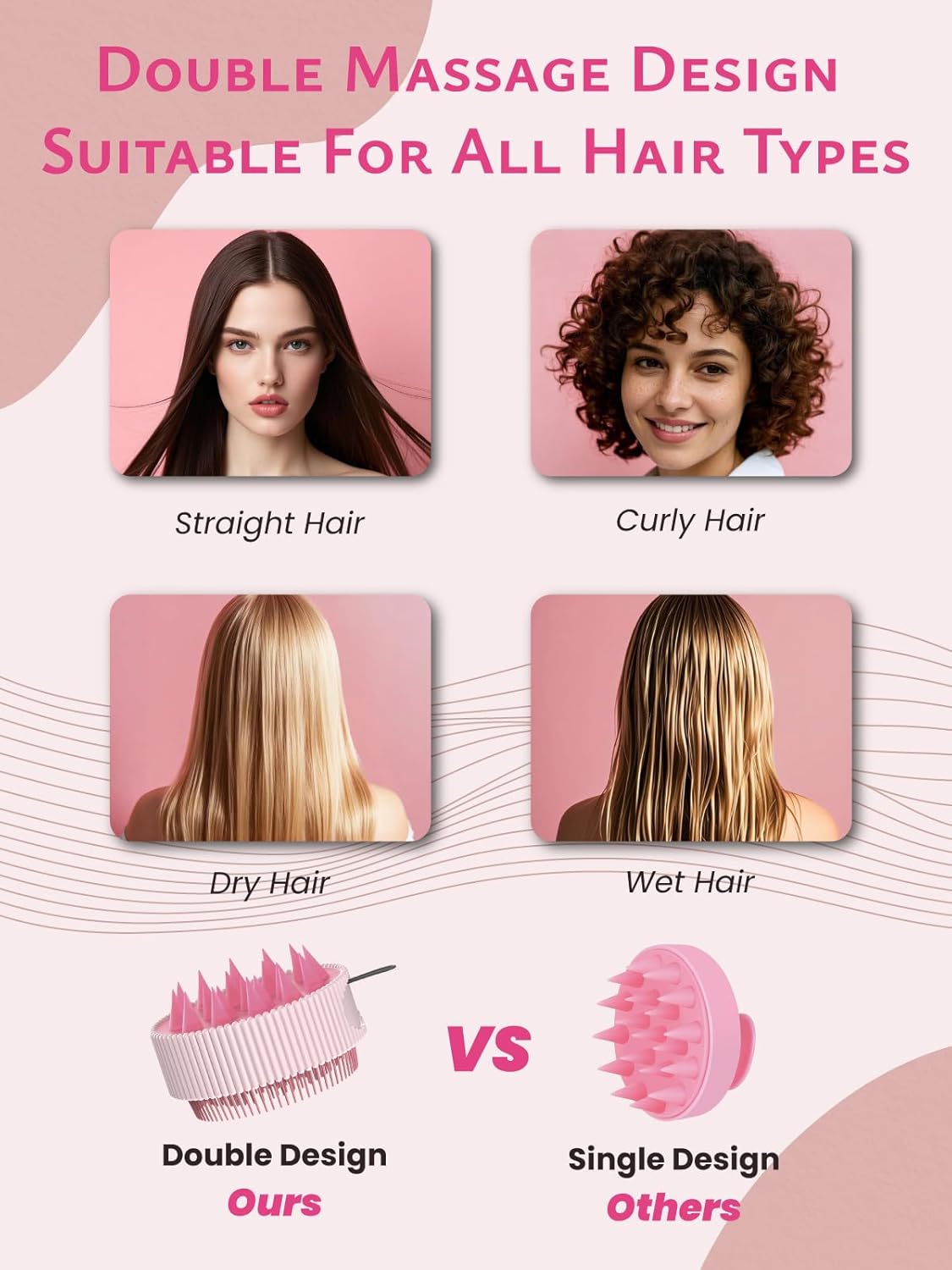 Rena Chris Scalp Massager Brush with Soft Silicone Bristles for Enhanced Hair Growth - Image 3