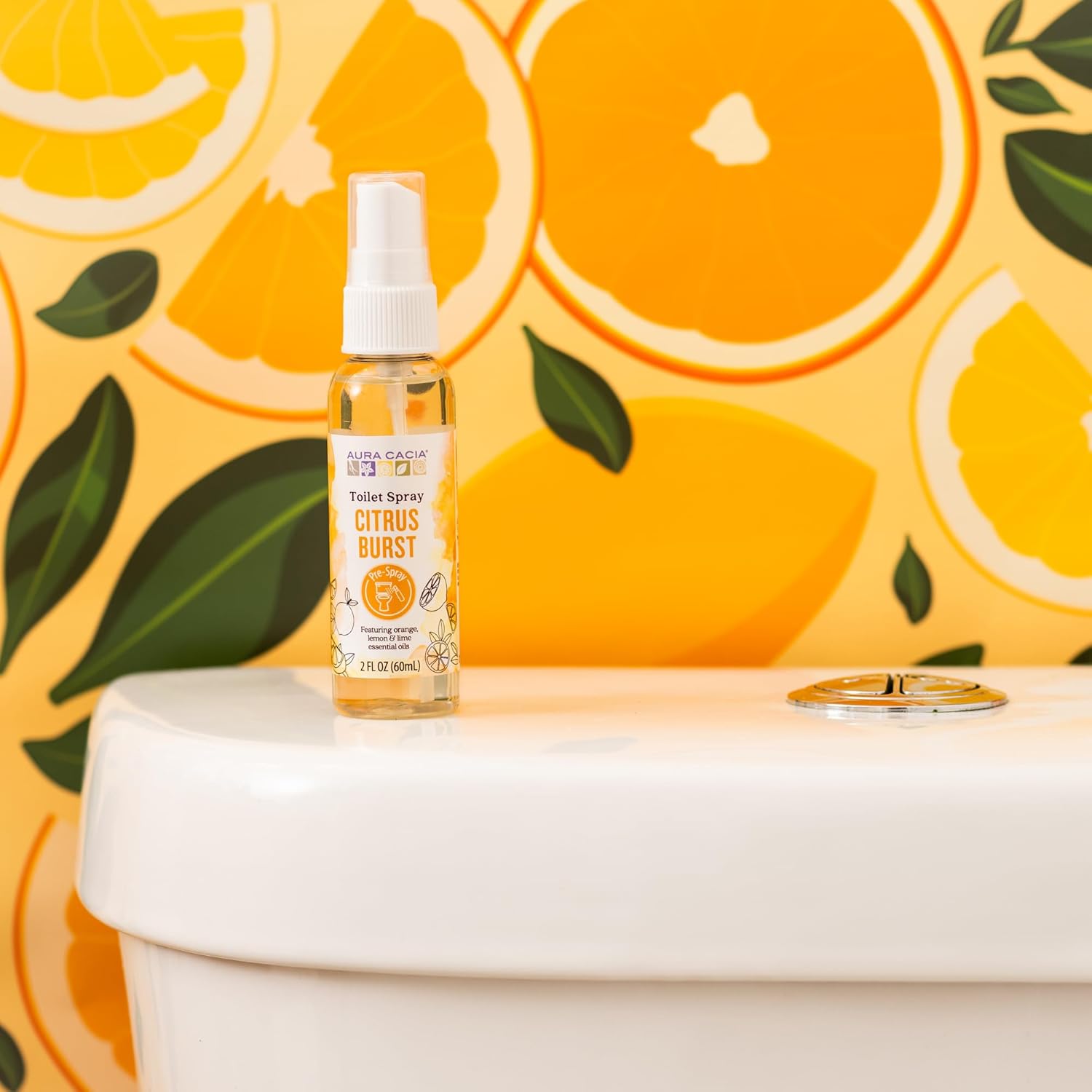 Aura Cacia Citrus Burst Toilet Spray 2 Fl. oz. - Light Aroma, No Synthetic Fragrances - Image 5