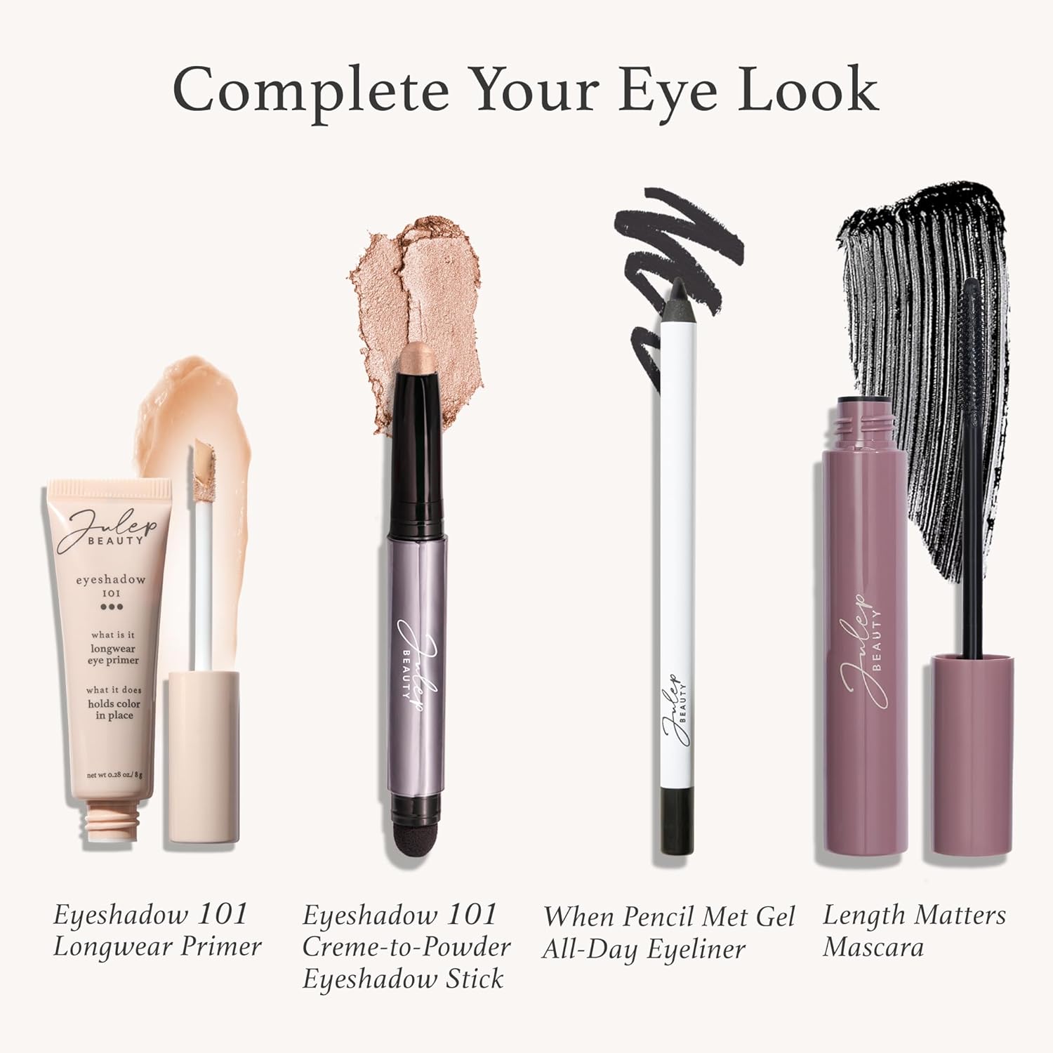 Julep Eyeshadow 101 Cream-to-Powder Waterproof Shadow Stick – Rainstorm Shimmer – Long-Lasting, Crease-Proof, Deep Silver Shimmer Cream Eyeshadow with Built-in Smudger - Image 7