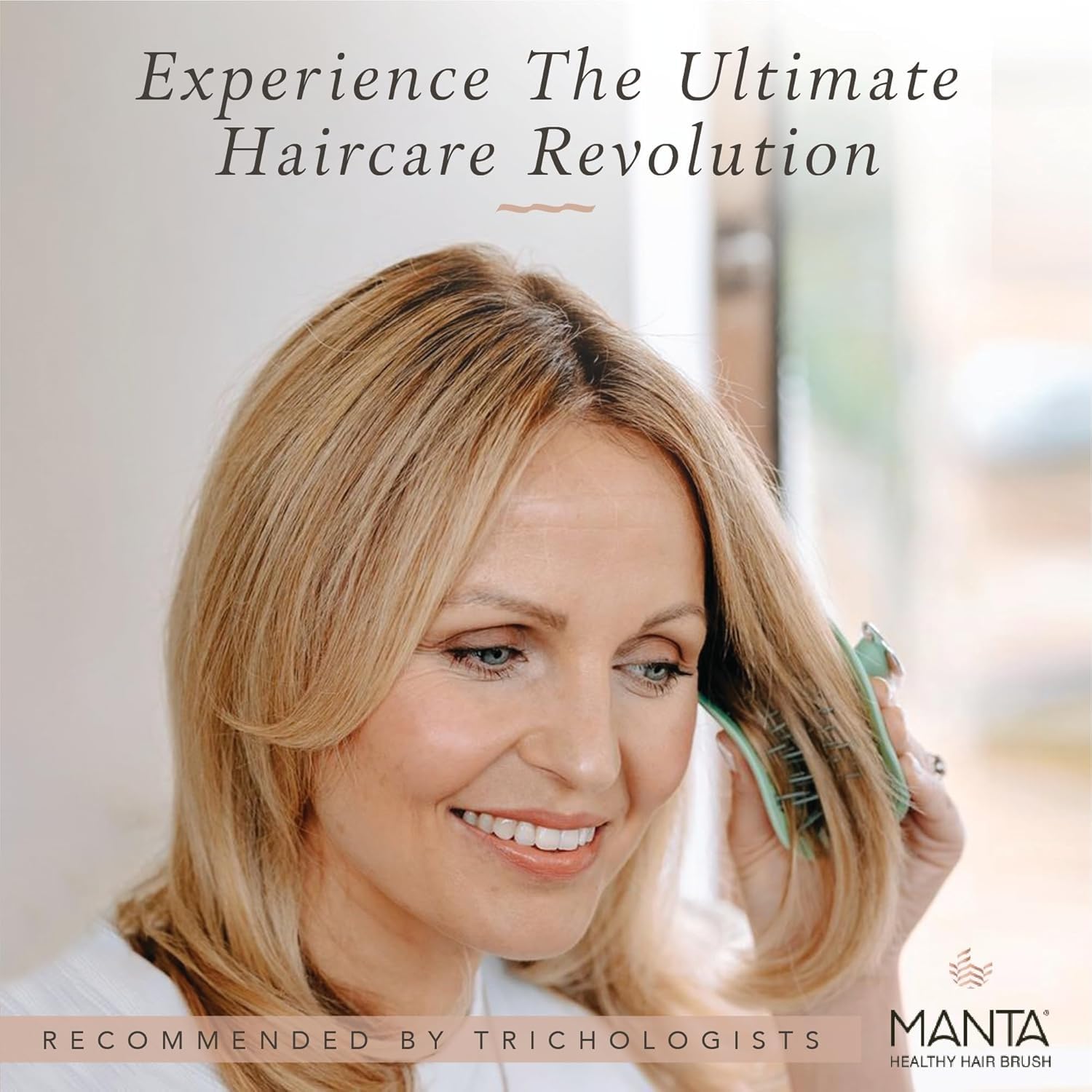 Manta Original Anti-Breakage Hairbrush – Gentle Detangling Brush for Wet & Dry Hair, Flexible Hairbrush for All Types, Healthy Hair Care for Women & Men, Black - Image 3