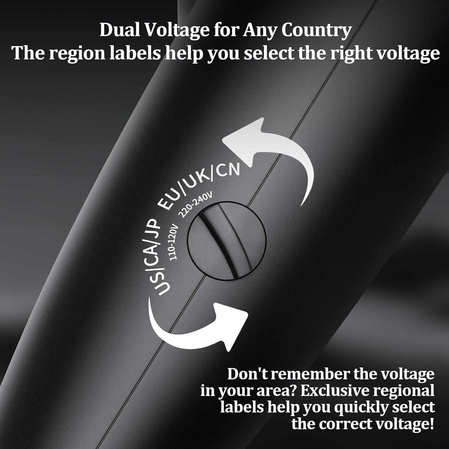 VGR Dual Voltage(100~250V) Travel Hair Dryer with European Plug Adapter for International Travel, Portable Hair Dryer with Concentrator Nozzles - Image 6