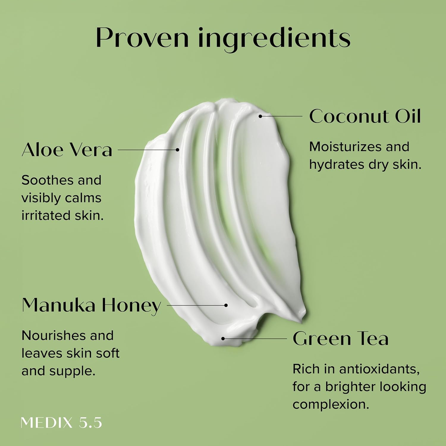 Medix 5.5 Coconut Body Lotion + Manuka Honey Cream, Coconut Oil Lotion For Women & Men, Natural Coconut Cream Moisturizer Body Butter Skin Care Balm For Stretch Marks, Cellulite, 15 Fl Oz - Image 3