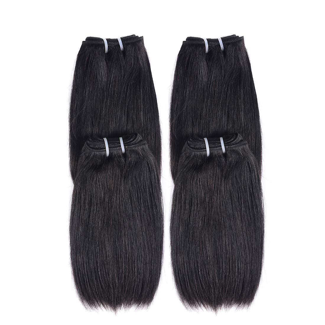 Liang Dian 10 Inch Short Human Hair Bundles Natural Color 4 Bundles 12A Brazilian Virgin Hair 100% Unprocessed Straight Human Hair(10"10"10"10") - Image 3