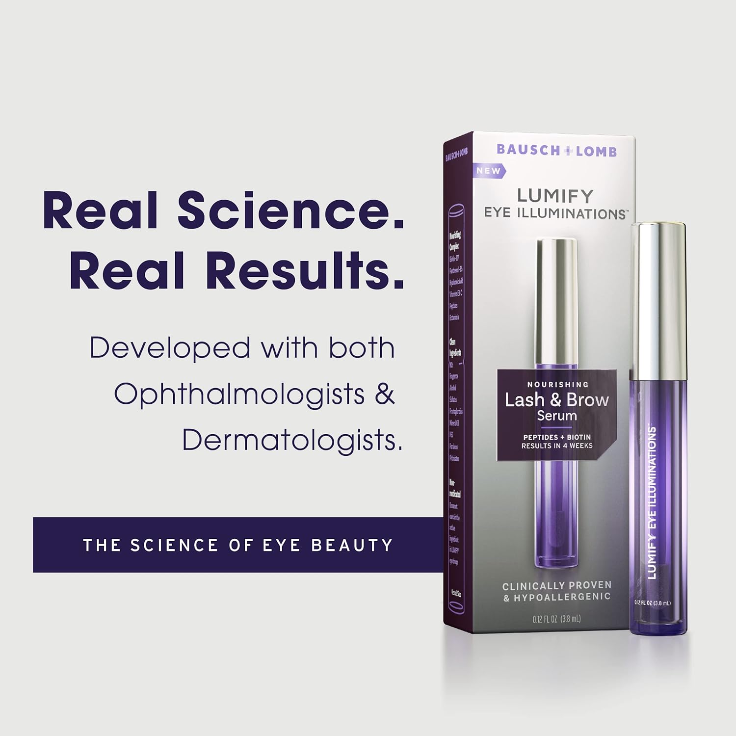 LUMIFY Eye Illuminations Lash & Brow Serum, Promotes Thicker, Fuller-Looking Lashes & Brows with Biotin, Peptides & Hyaluronic Acid to Nourish, Soften & Condition, 0.12 Fl Oz (3.8 mL) - Image 5