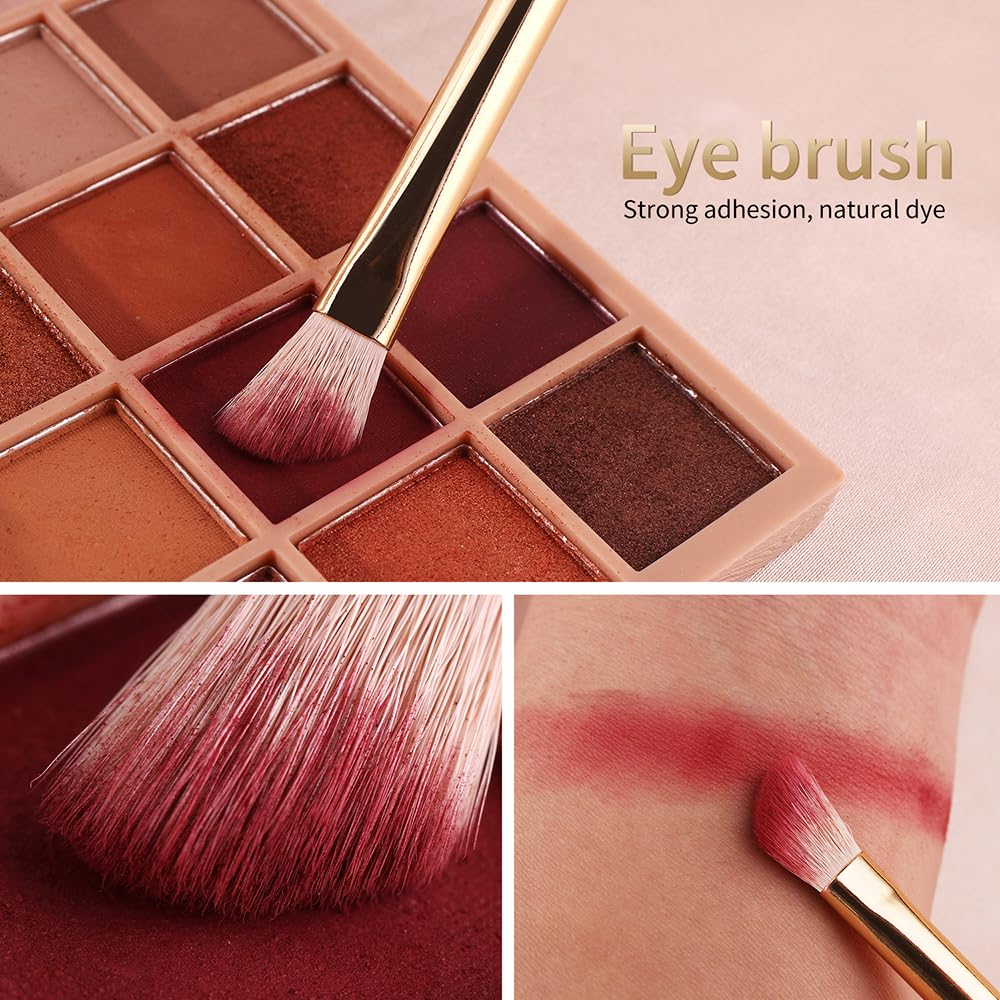 BEILI Makeup Brushes Set 30Pcs Professional Makeup Brush Premium Pink Vegan Synthetic Kabuki Foundation Blending Brush Face Powder Blush Concealers Eye Shadows Make Up Brush Set (White/Rose Golden) - Image 4