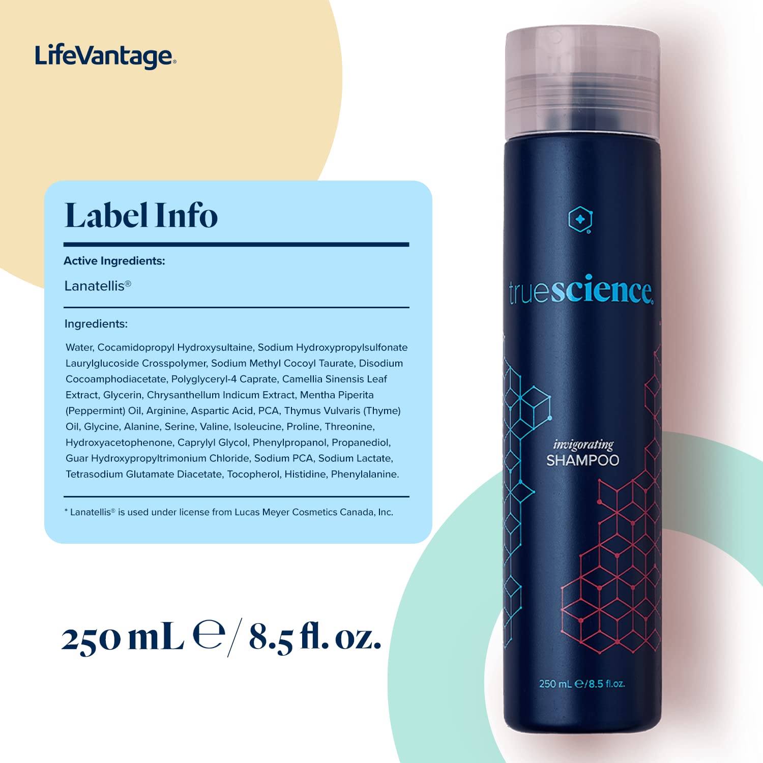 LifeVantage TrueScience Hair Care System Includes TrueScience Nourishing Hair Shampoo 250ml, Conditioner 250ml and Scalp Serum 50ml. - Image 3